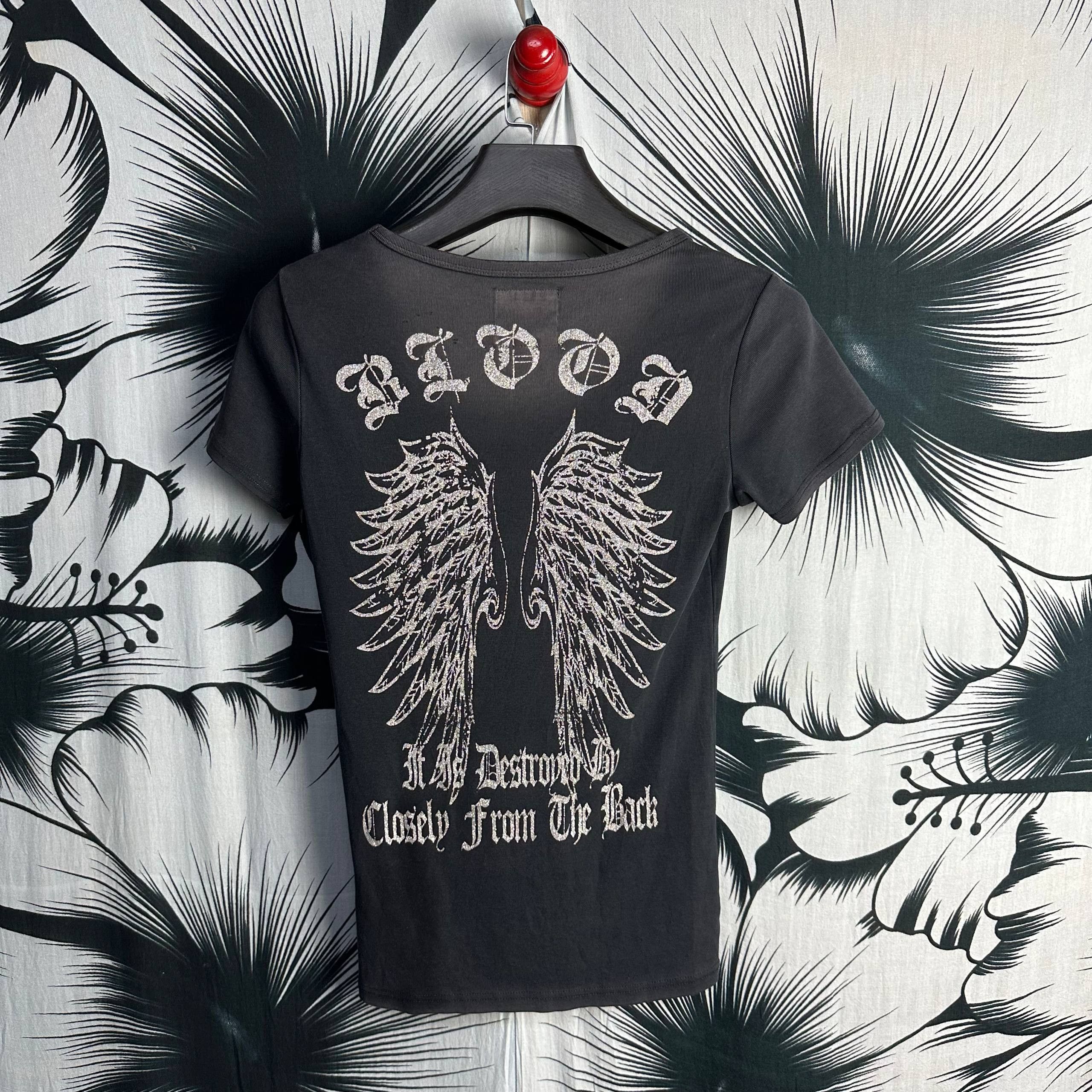 If Six Was Nine Japanese Poem Feather Dreamcatcher Top Size XS / US 0-2 / IT 36-38 - 2 Thumbnail