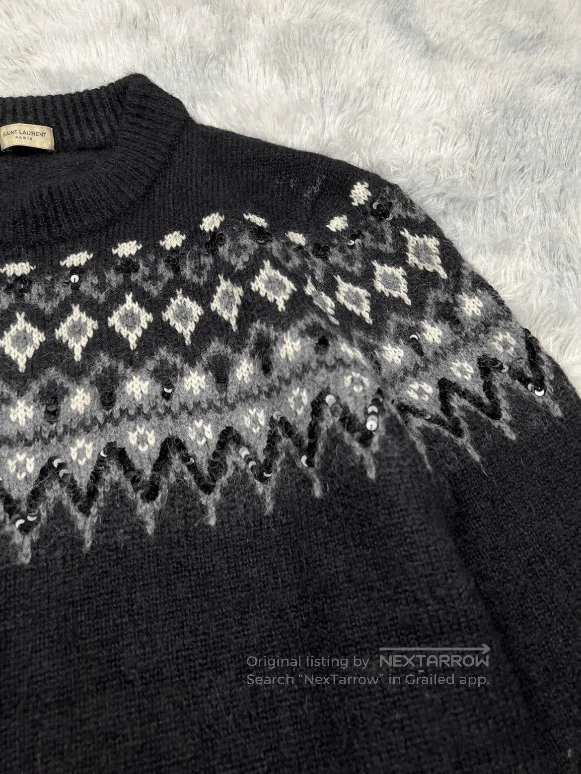 Saint Laurent Paris Saint Laurent Paris 16AW Scale Knitwear Sweater. Size US M / EU 48-50 / 2 - 4 Thumbnail