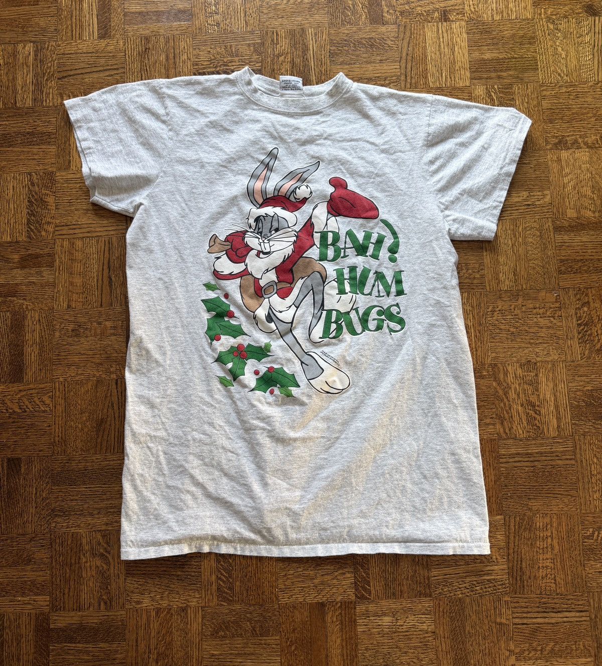 Vintage Vintage 90s Bugs Bunny Santa Christmas Sleepwear Graphic Tee Size US XL / EU 56 / 4 - 1 Thumbnail