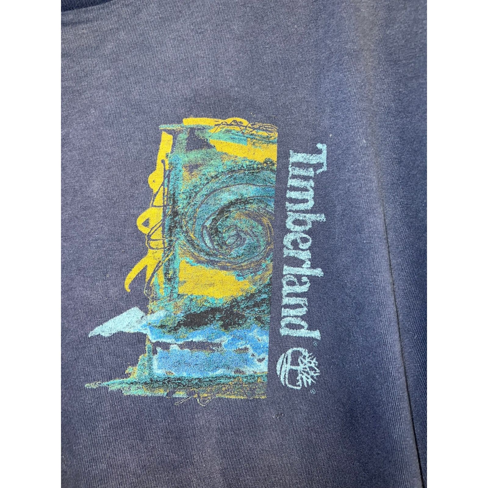 Timberland Vintage Timberland Weathergear Shirt Blue Surf Art Tee VTG X Size US XL / EU 56 / 4 - 4 Thumbnail