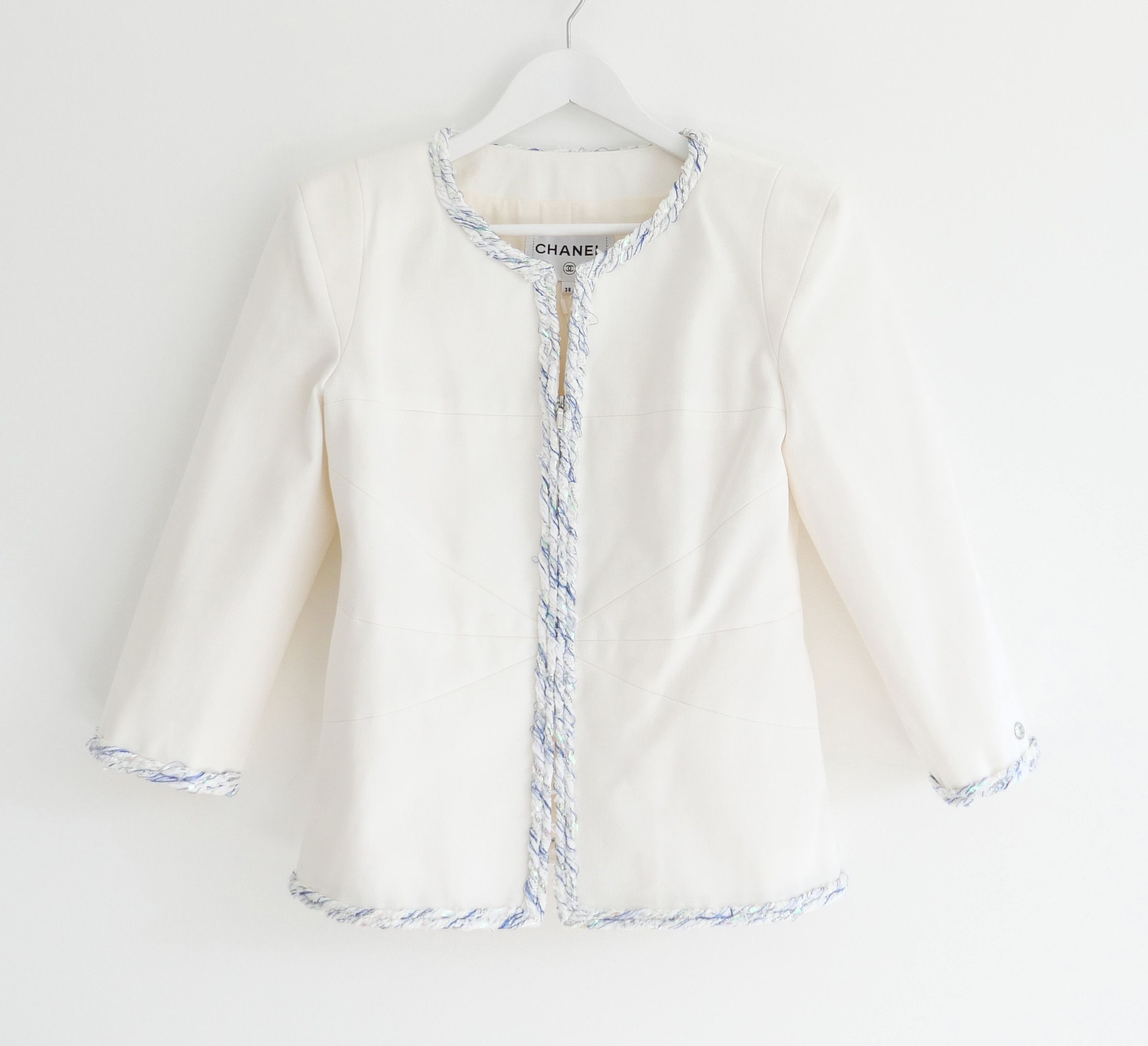 Chanel Chanel Spring 2018 Iridescent Cotton Tweed Trim Jacket 18P Size S / US 4 / IT 40 - 1 Thumbnail