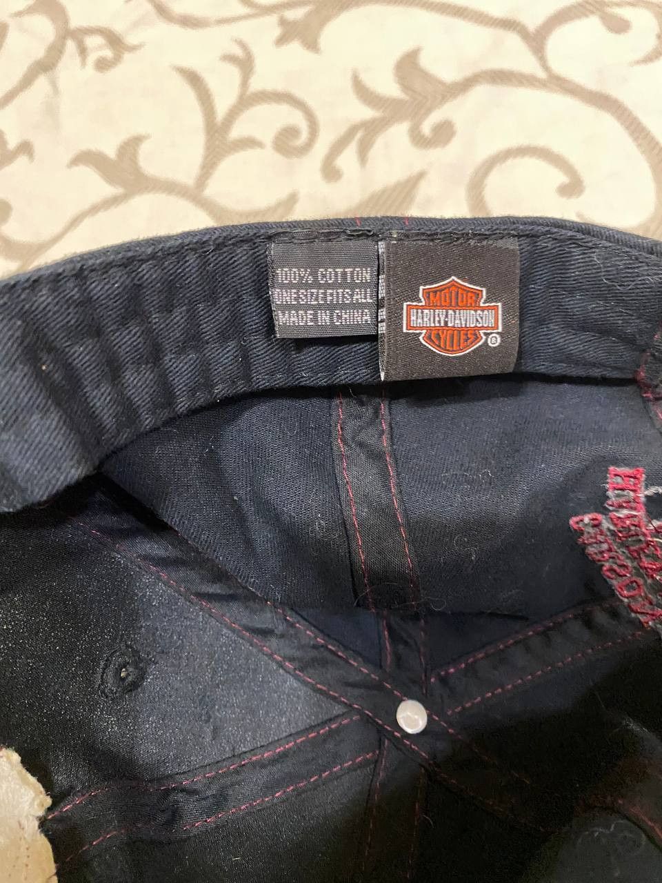 Harley Davidson Harley-Davidson Motorcycles Embroidered Black Dad Cap Hat Size ONE SIZE - 10 Thumbnail
