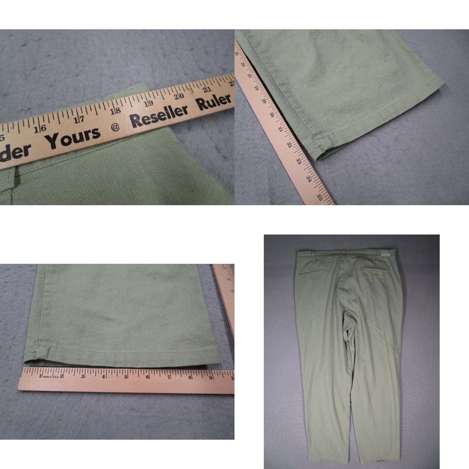 Patagonia VINTAGE Patagonia Pants Mens 40 Green Pleated Chinos Y2K Made in USA 40x33 Size US 40 / EU 56 - 9 Thumbnail