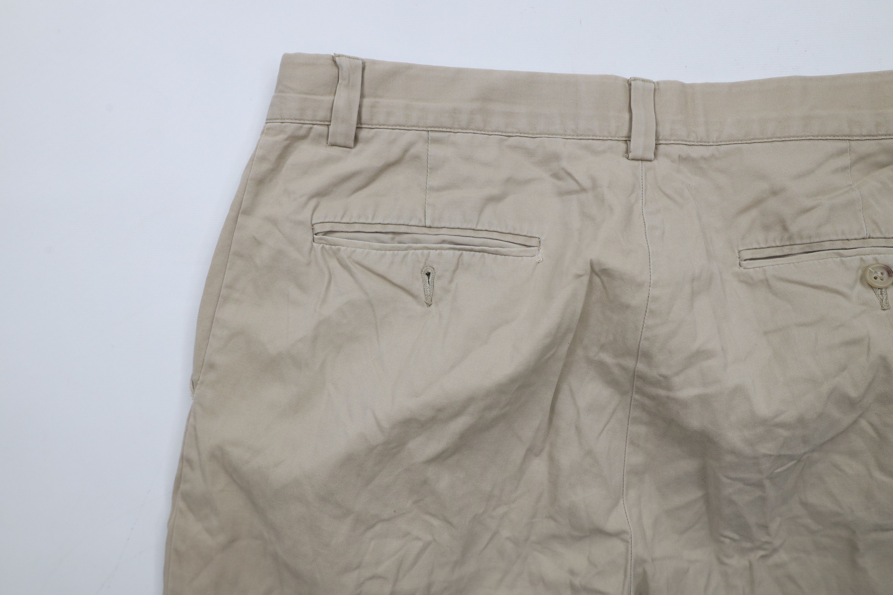Ralph Lauren × Vintage Vintage 90s Ralph Lauren Wide Leg Chino Pants Cotton Beige Size US 33 - 11 Thumbnail