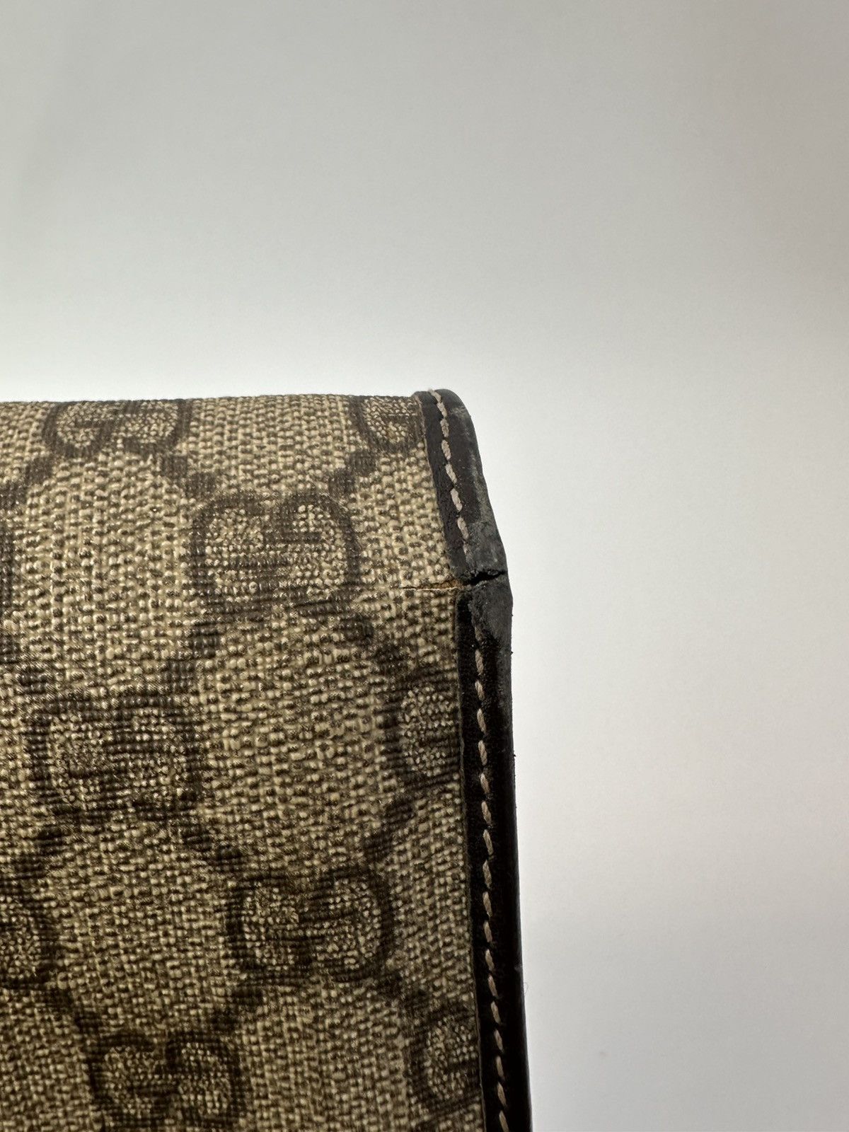 Gucci GUCCI GG Supreme Monogram Clutch Document Holder Brown Size ONE SIZE - 8 Thumbnail