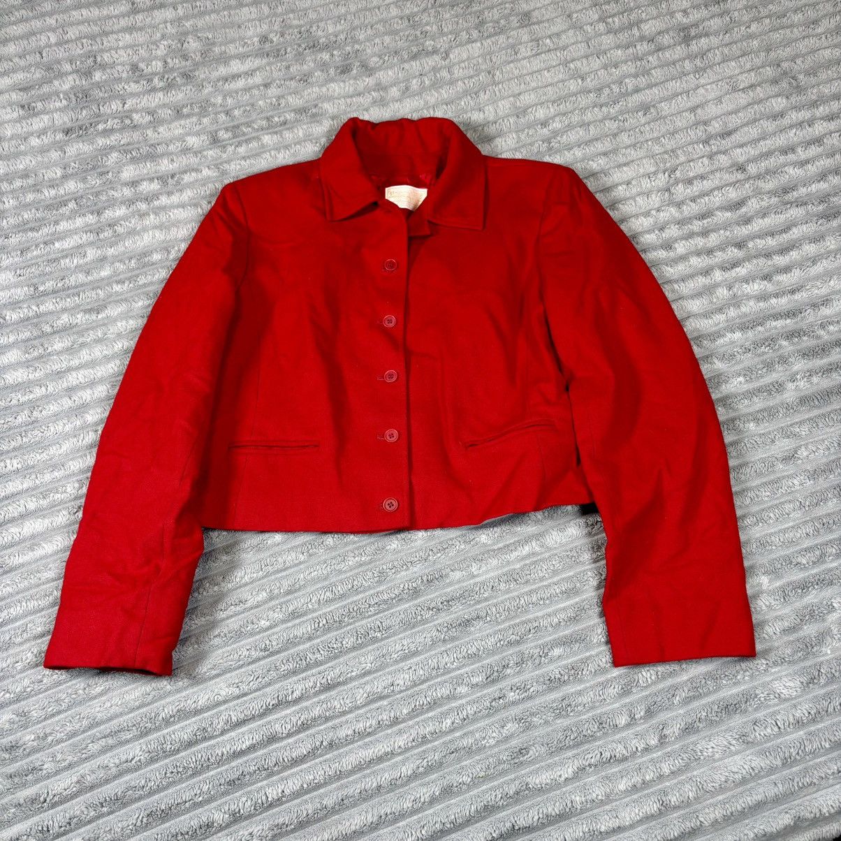 Pendleton VTG Pendleton Classic Red Blazer Jacket 100% Virgin Wool USA Size ONE SIZE - 12 Thumbnail