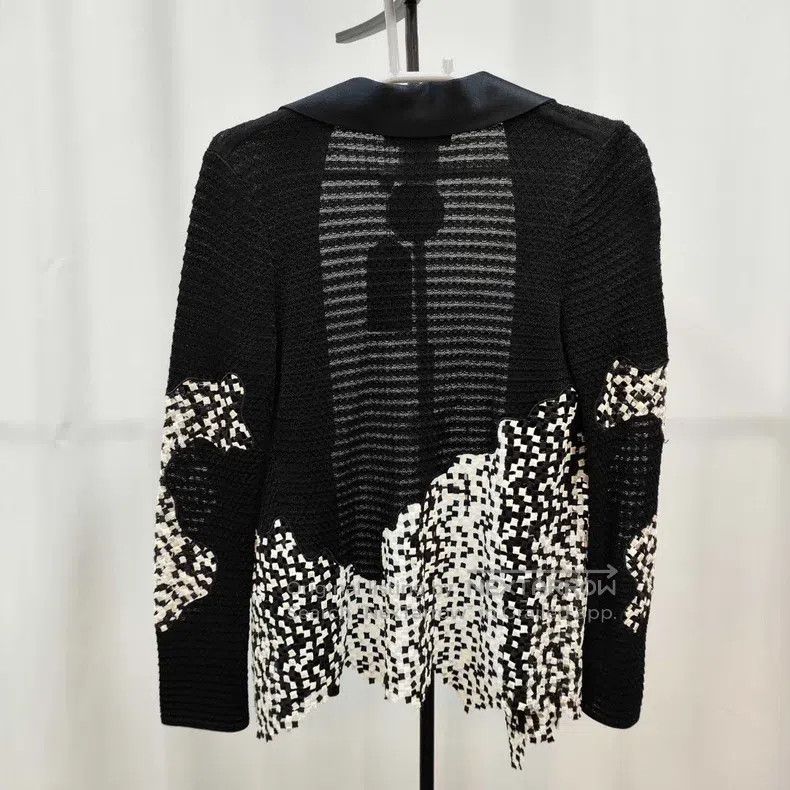 Chanel Chanel Black and white silk hollow coat Size XXS / US 00 / IT 34 - 2 Thumbnail