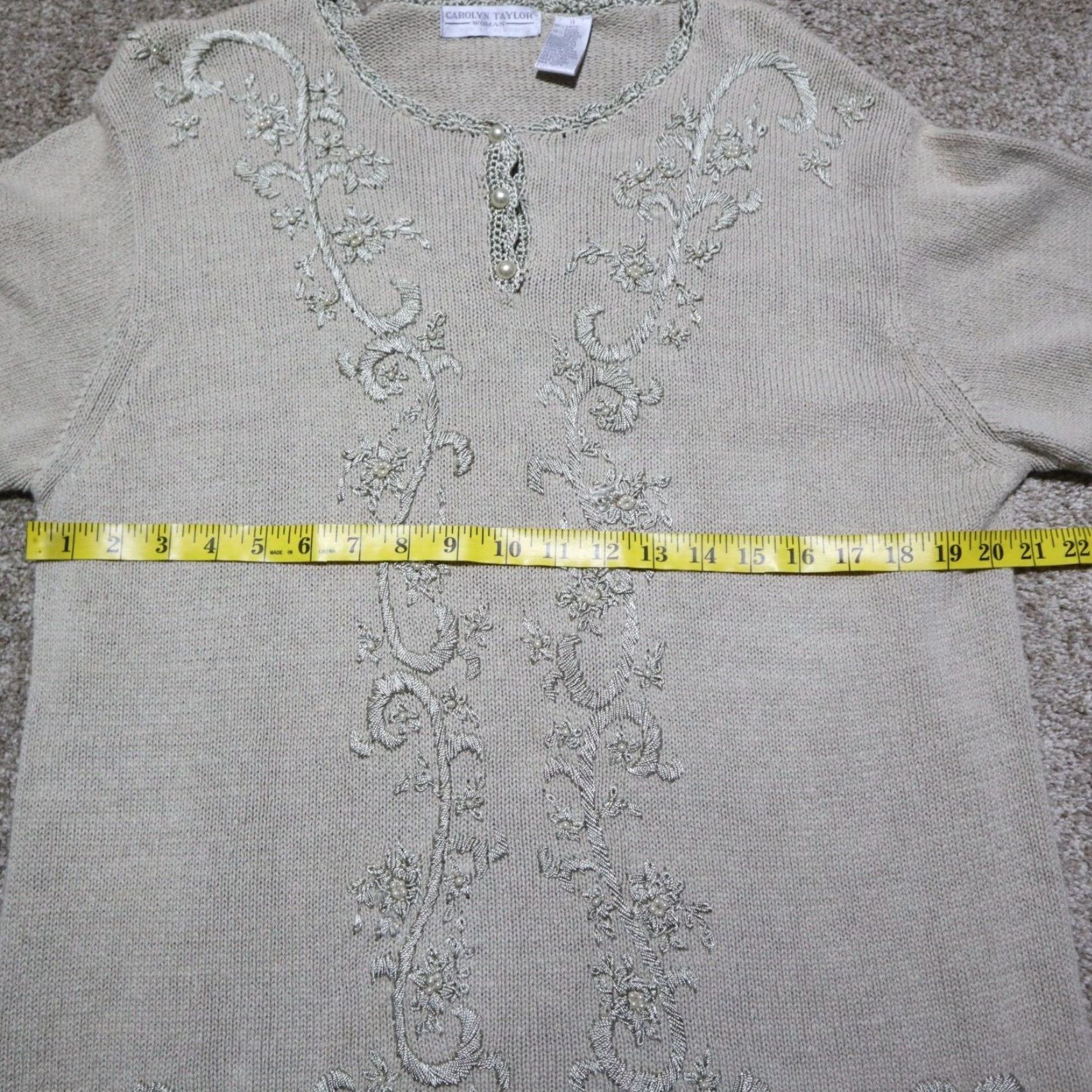 Vintage VINTAGE Carolyn Taylor Sweater Cardigan Women 1X Brown Crochet 90s Designer Ambience Men/Women Size XL / US 12-14 / IT 48-50 - 5 Thumbnail