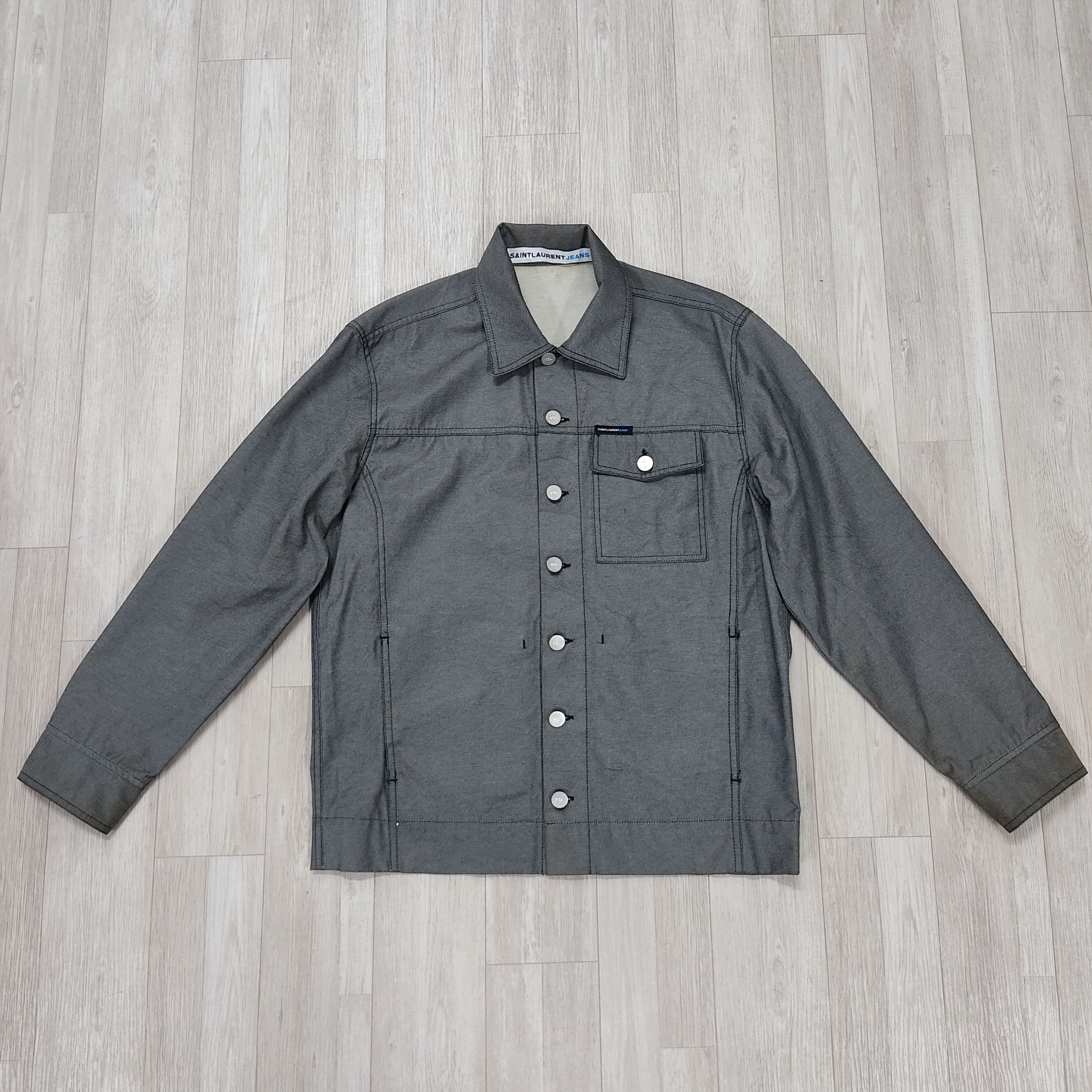 Yves Saint Laurent SAINT LAURENT JEANS Baumwolle Overshirt Jacket Size US M / EU 48-50 / 2 - 4 Thumbnail