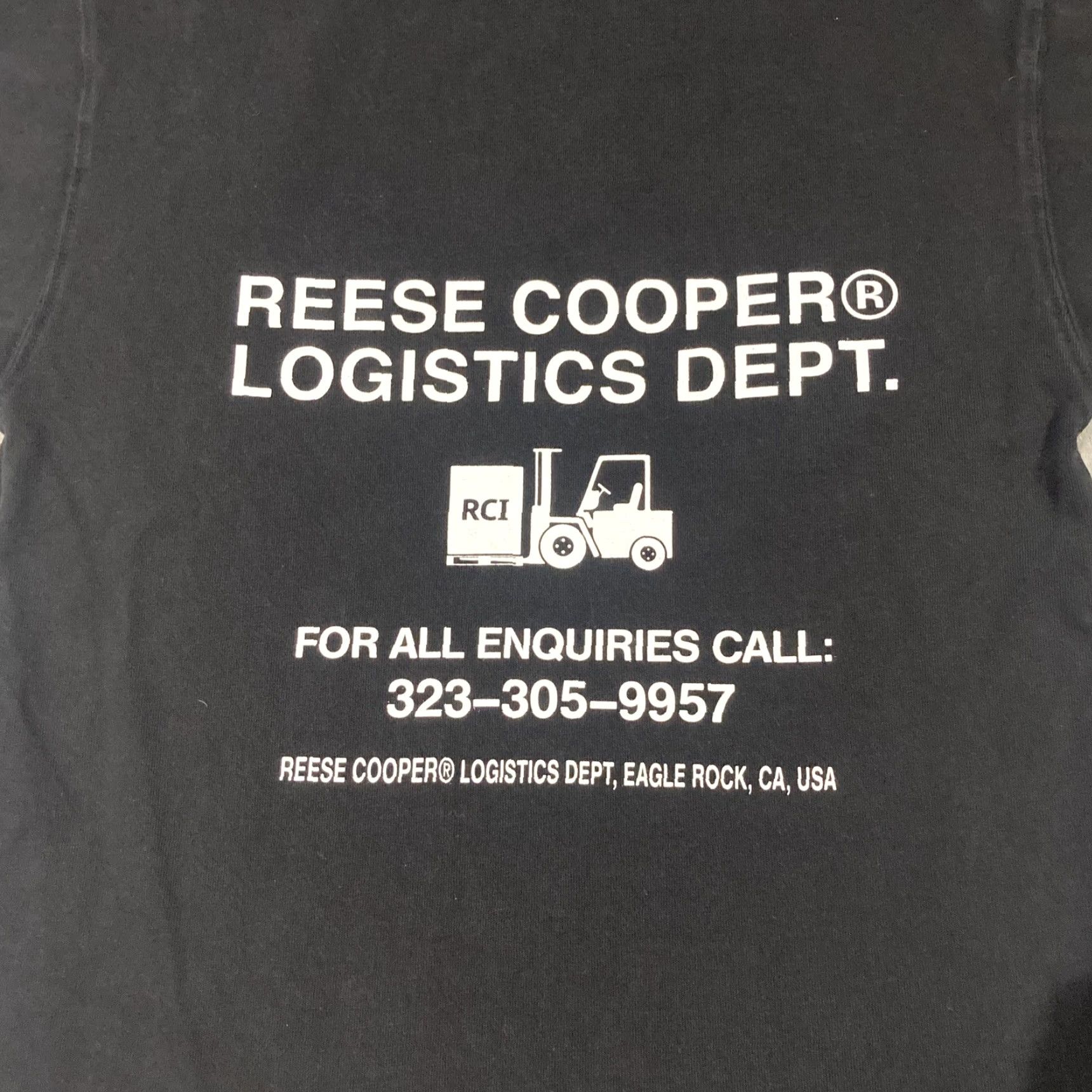 Reese Cooper Reese Cooper T Shirt Mens Medium Black Logistics Dept Short Sleeve Crewneck Size US M / EU 48-50 / 2 - 7 Thumbnail