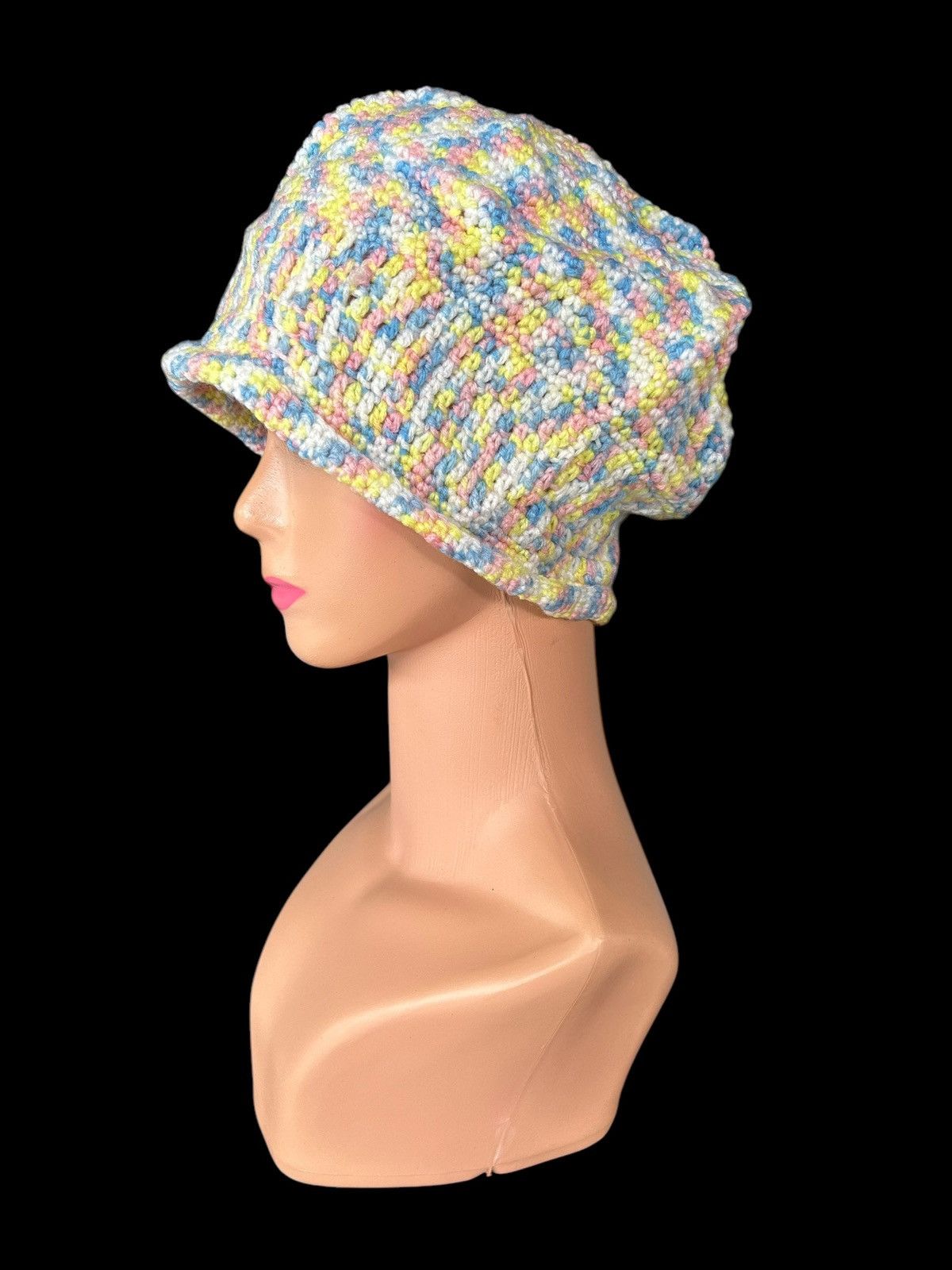 Handmade × Japanese Brand Crochet Knitted Handmade Beanie Hats Size ONE SIZE - 4 Thumbnail