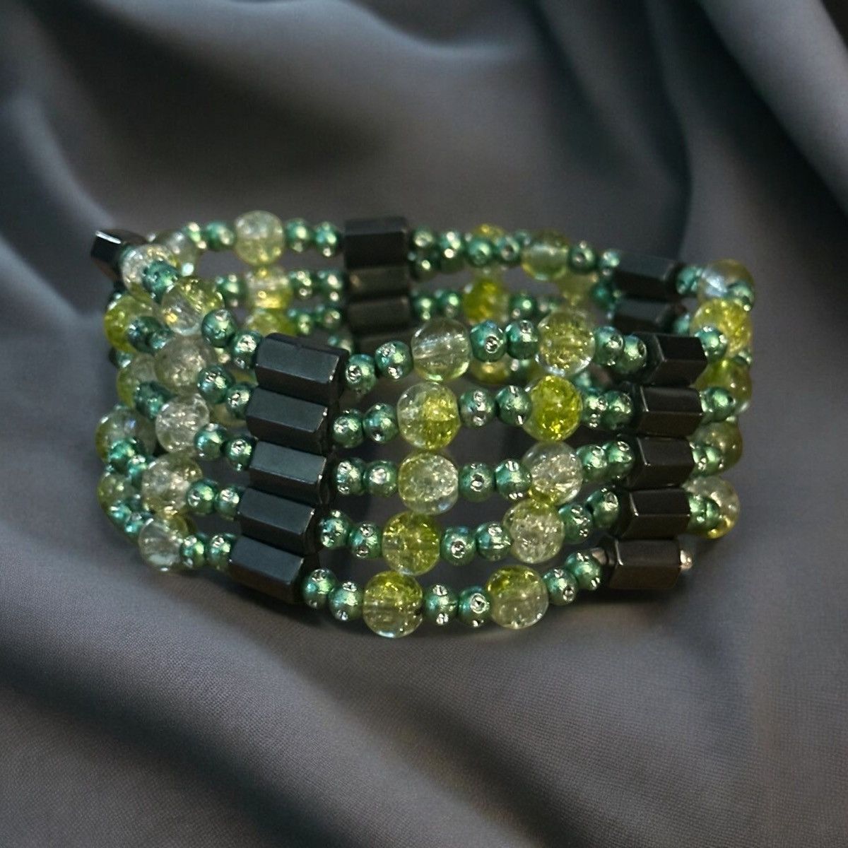Other Green bead hematite magnetic wrap bracelet Size ONE SIZE - 1 Thumbnail