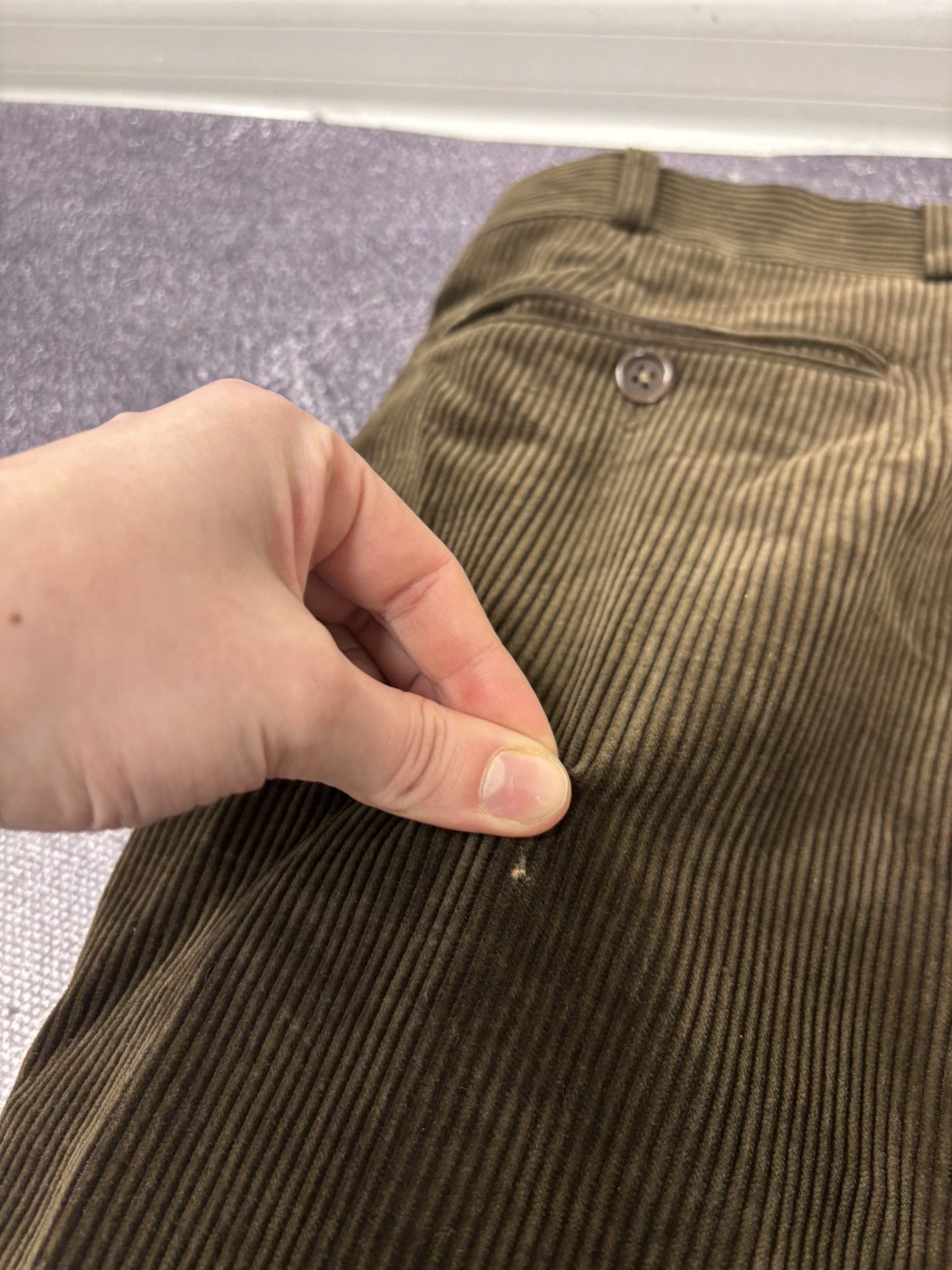 SCABAL Scabal Men’s Brown Cotton Blend Corduroy Pants Trousers Size US 34 / EU 50 - 22 Thumbnail