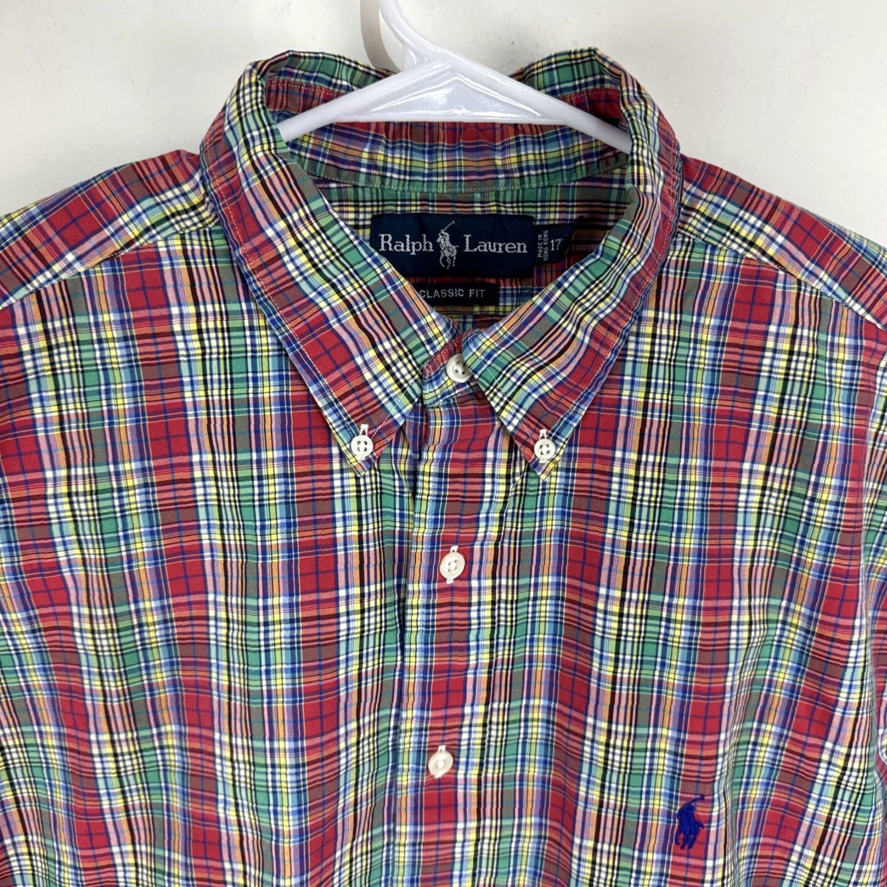 Polo Ralph Lauren VINTAGE Polo Ralph Lauren Mens Classic Fit Shirt XL Plaid Long Sleeve Button-Up Size US XL / EU 56 / 4 - 3 Thumbnail