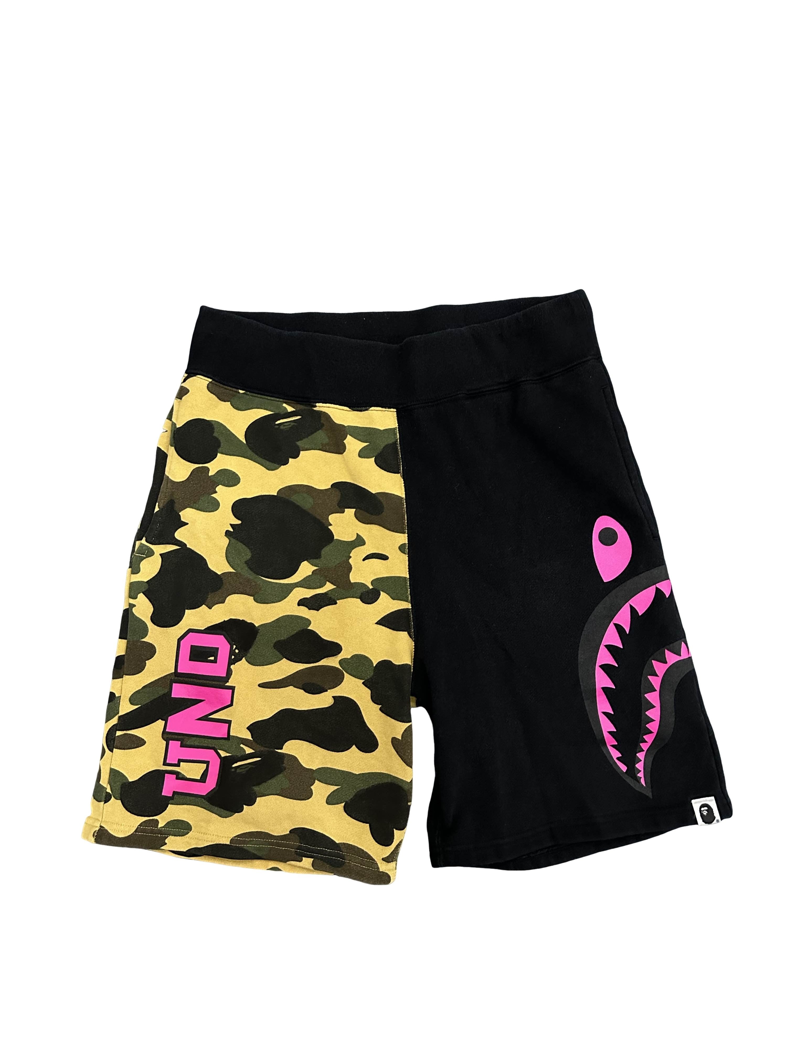 Bape Multi Camo Shark Sweat Shorts | Grailed