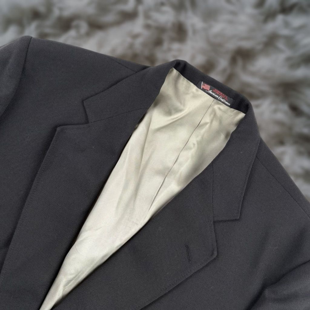 Stafford Stafford Men’s Blazer Gold Button Performance Blend Black USA 42R Size 42R - 1 Thumbnail