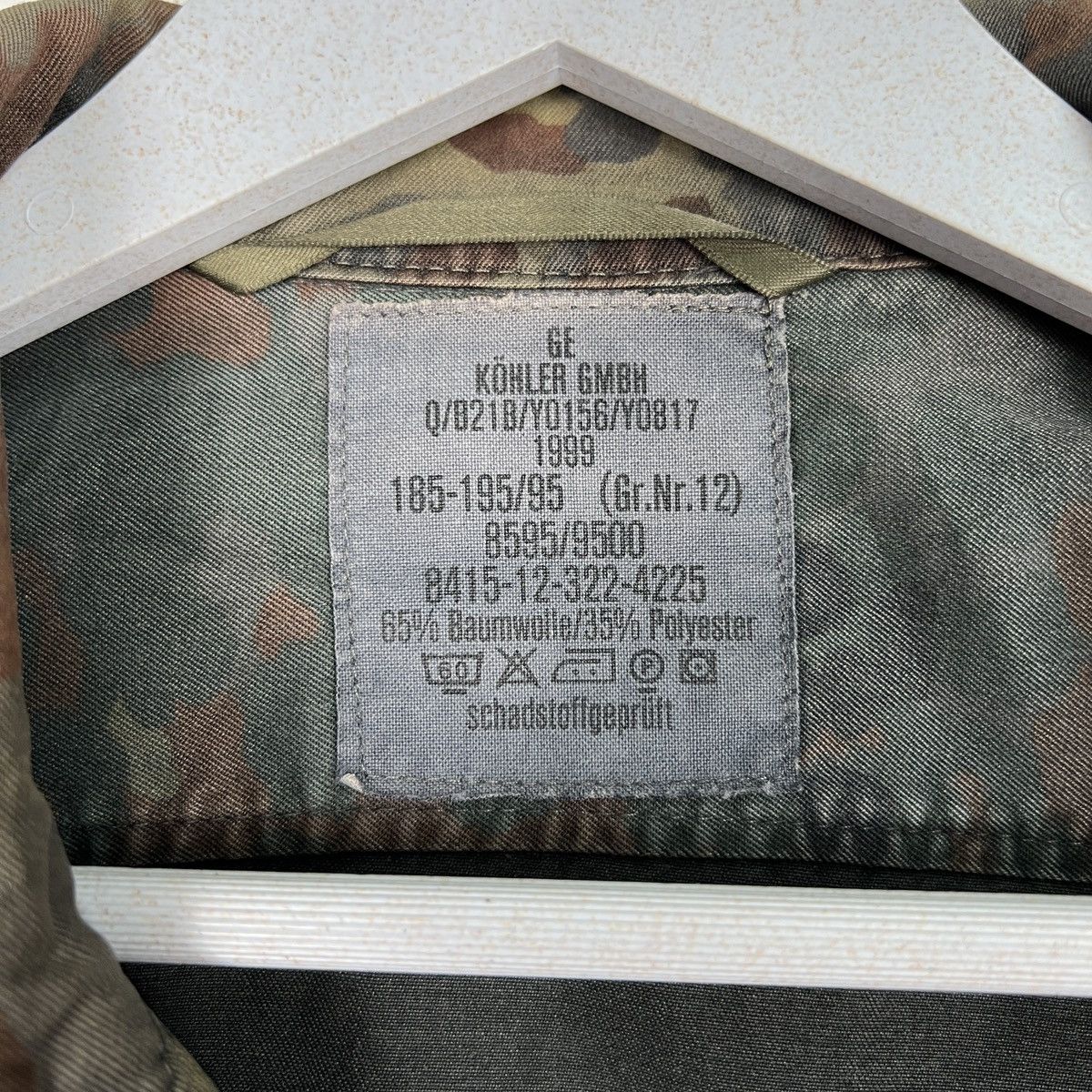 Vintage 🔥 VINTAGE GERMAN MILITARY GE KOHLER GMBH CAMO FIELD JACKET Size US M / EU 48-50 / 2 - 16 Thumbnail