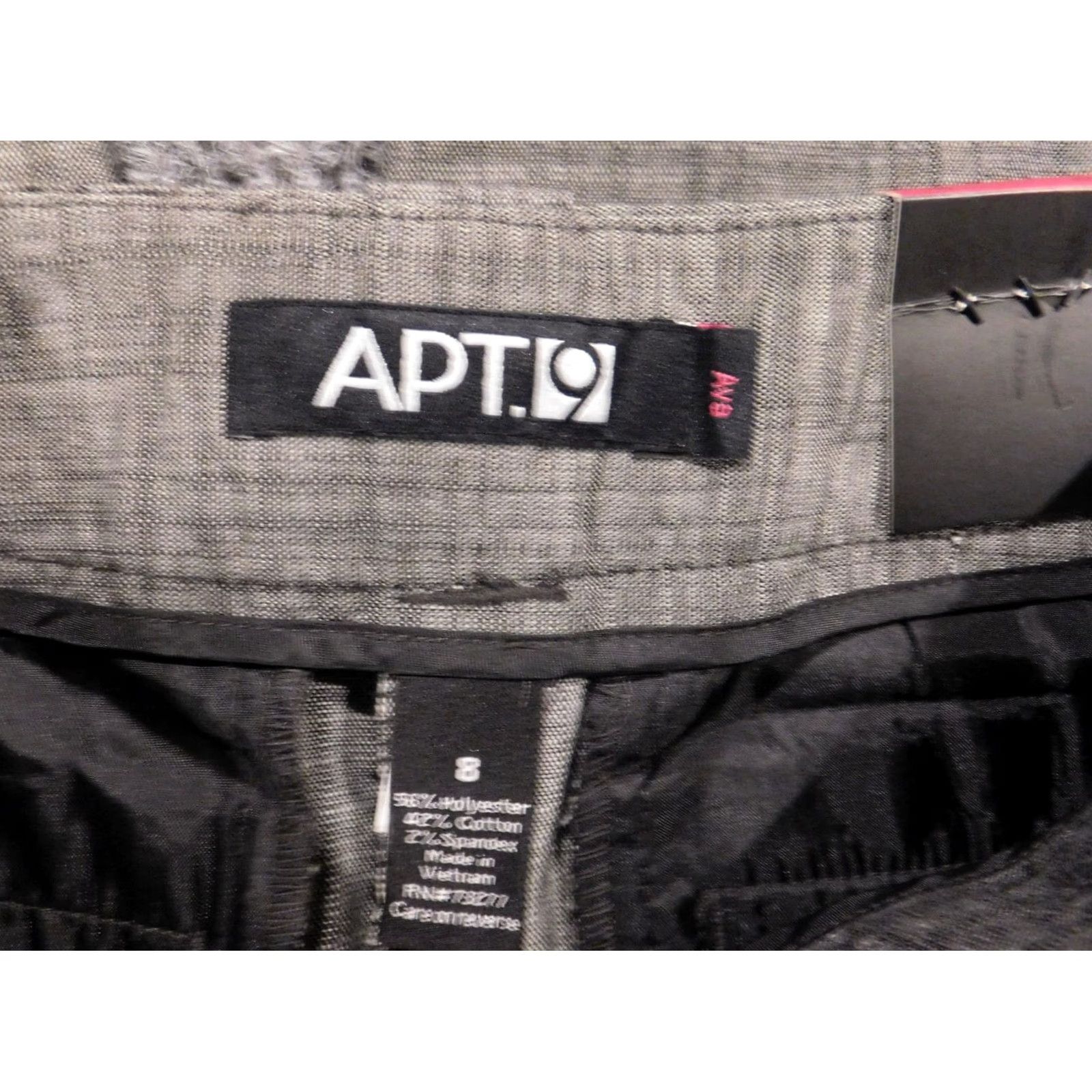 Apt. 9 Apt. 9 Womens Pants 8 Gray Ava Straight Regular Stretch Chino Casual Zip Crop Regular Inseam 21 in Womens Size 30" / US 8 / IT 44 - 3 Thumbnail