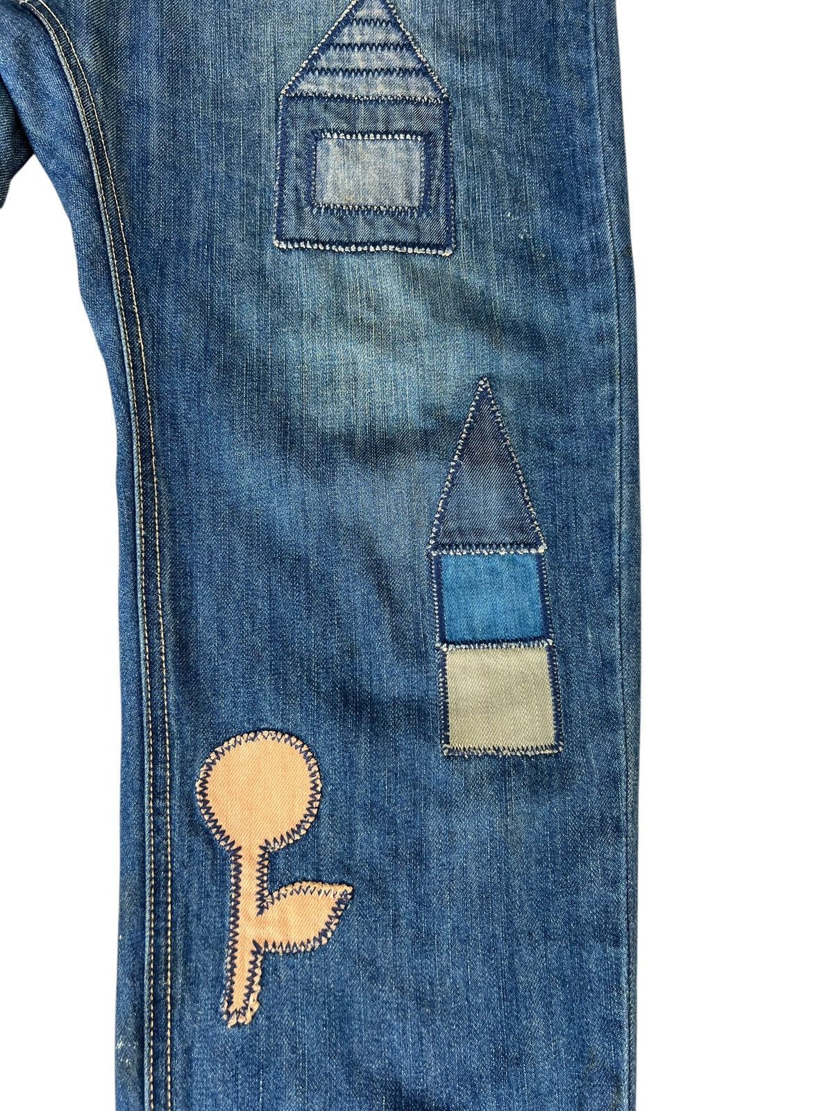 Issey Miyake Dirty Mud Stains Denim Ne-net Drop Crotch Patchwork Jeans Size US 32 / EU 48 - 12 Thumbnail