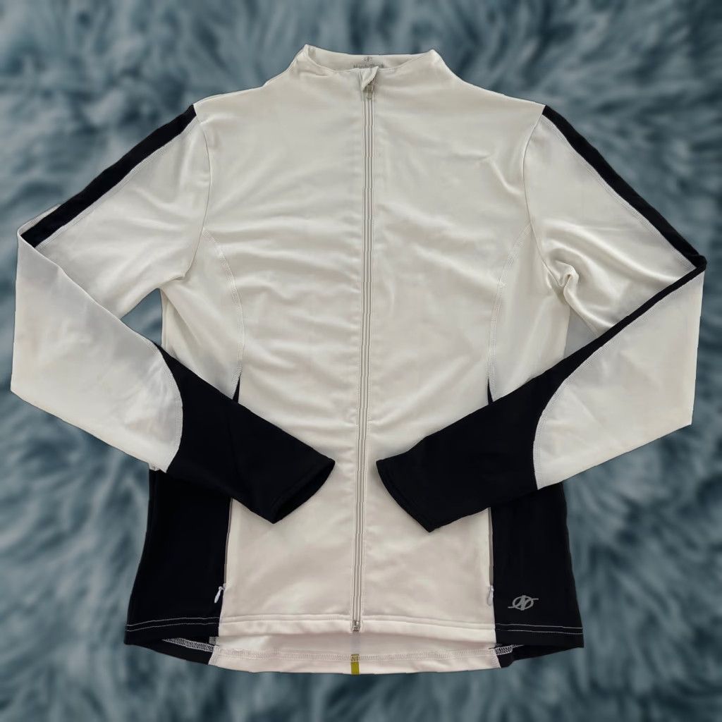 Vintage NordicTrack Women's Medium White Athletic Jacket Polyester Spandex Full Zipper Size M / US 6-8 / IT 42-44 - 1 Thumbnail