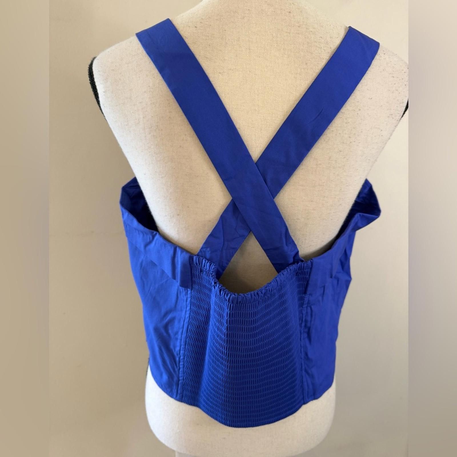 Other Banana Republic Factory blue crop top ruched back SZ XL Size XL / US 12-14 / IT 48-50 - 2 Thumbnail