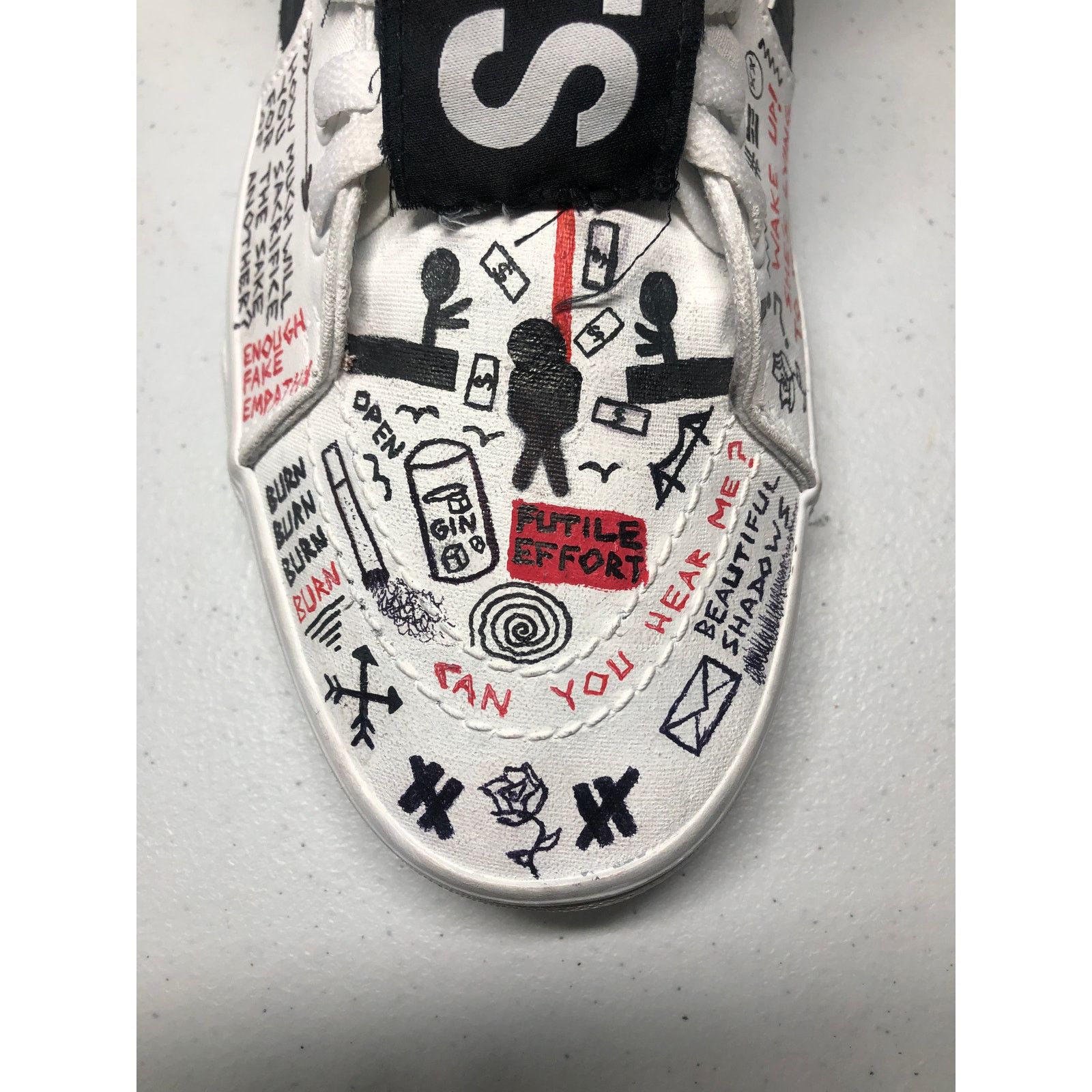 Vans Custom Hand Painted Vans Sk8-High, Size 11.5 Size US 11.5 / EU 44-45 - 3 Thumbnail