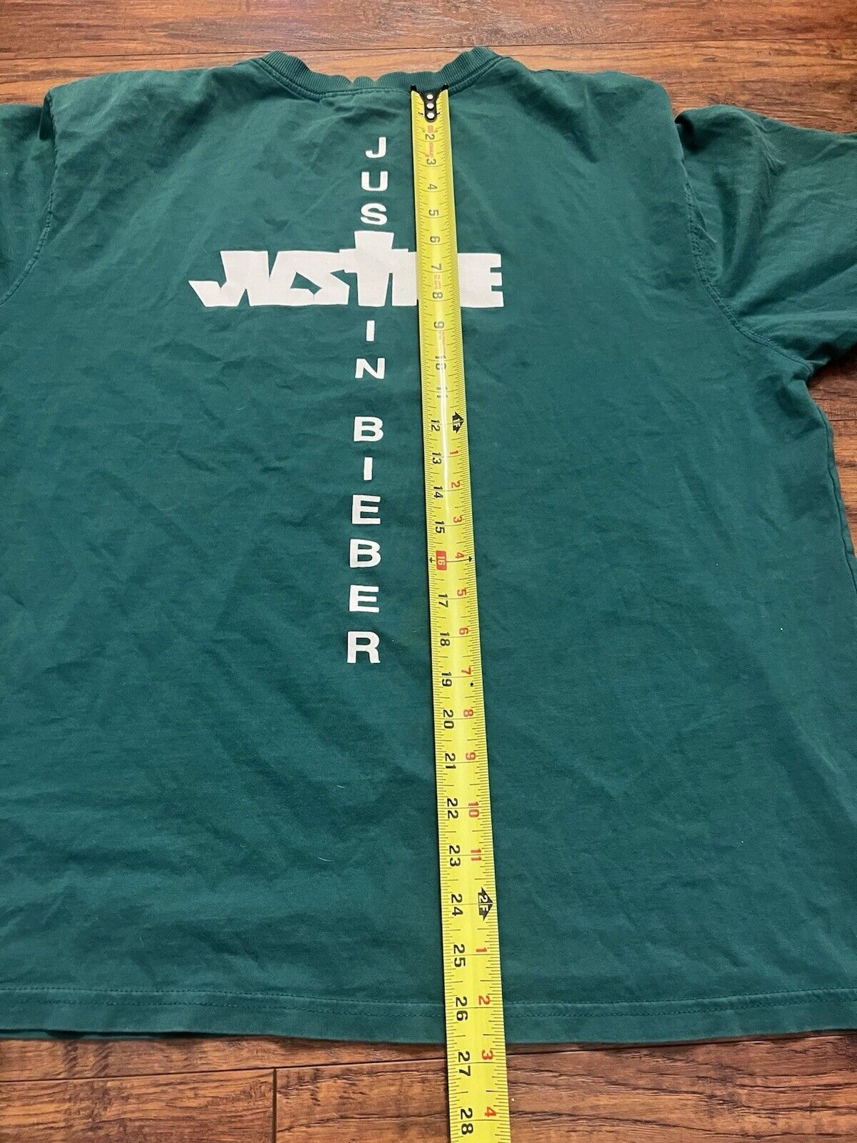 Justin Bieber Men's Justin Bieber T-Shirt Green Justice XXL Y2K Tour Size US XXL / EU 58 / 5 - 8 Thumbnail
