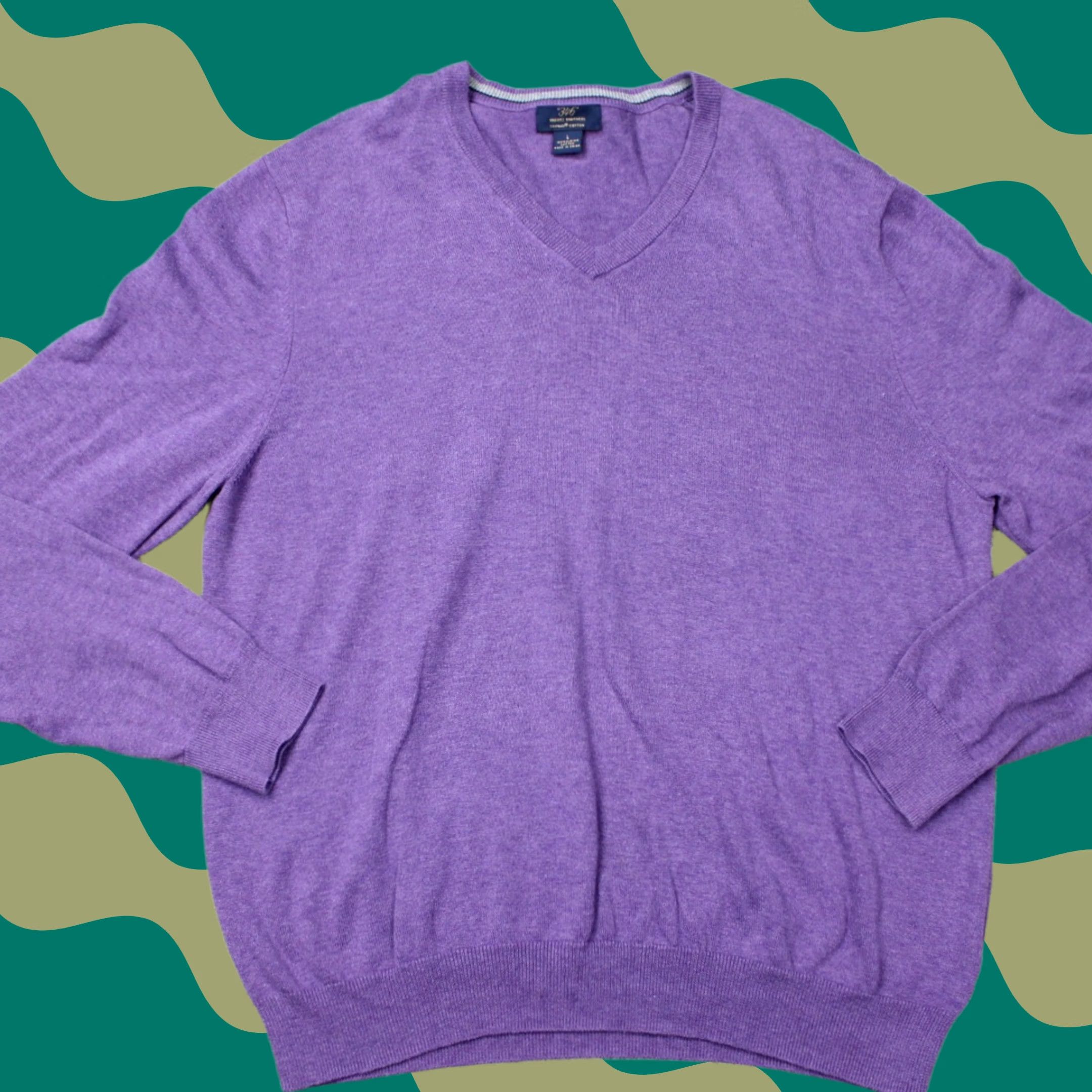 Brooks Brothers Brooks Brothers Sweater Mens Large Purple V-Neck Supima Cotton Pullover Knit Tight-Knit Classic Winter Fall Spring Summer Shirt Mens Size US L / EU 52-54 / 3 - 1 Thumbnail
