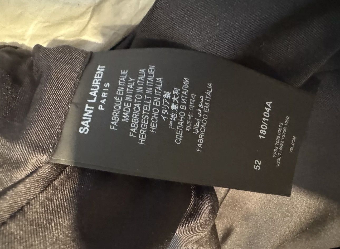 Saint Laurent Paris × Yves Saint Laurent NEW!!!! 52R Saint Laurent Velvet Double Breasted Jacket Size 52R - 7 Thumbnail