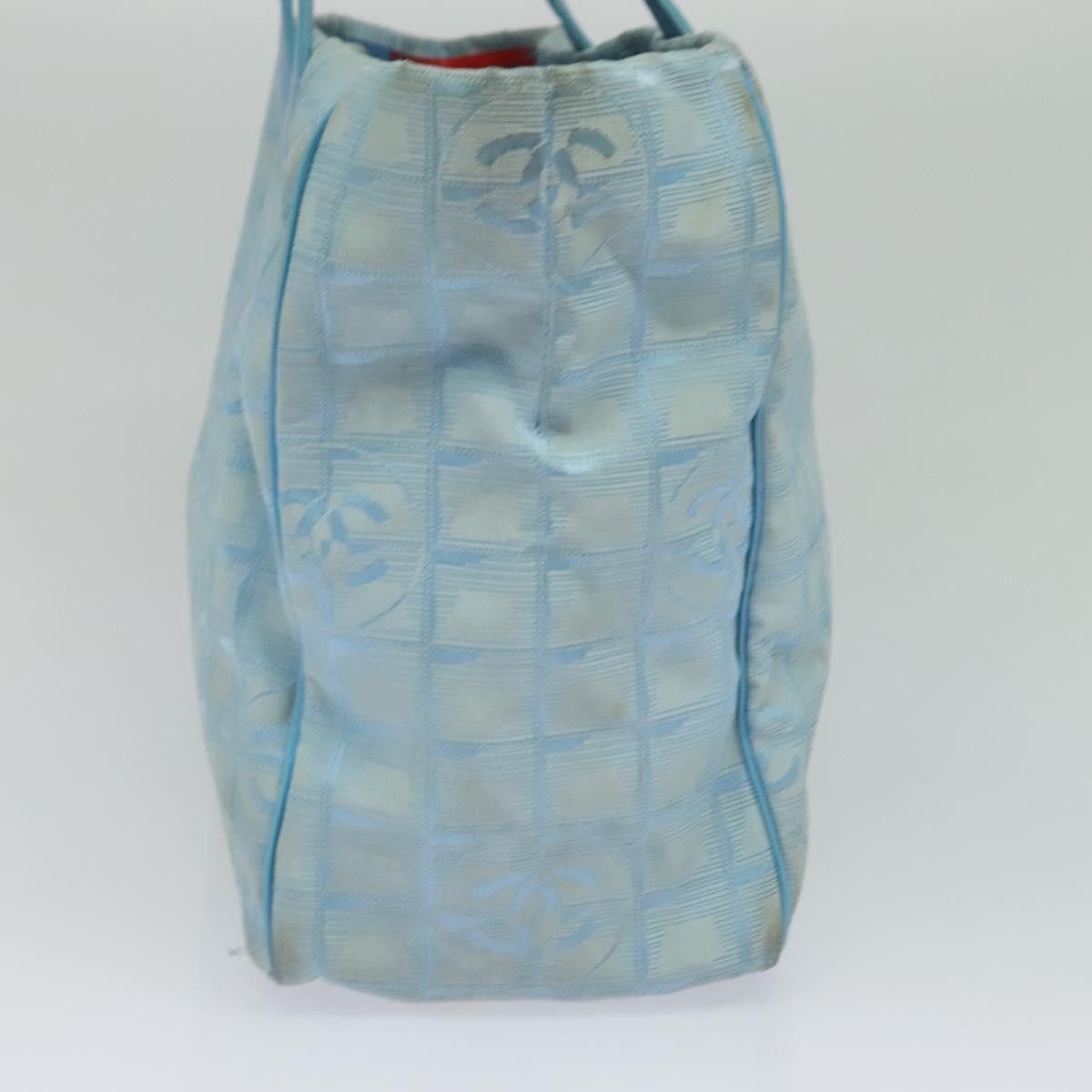 Chanel CHANEL New Travel Line Tote Bag Nylon Light Blue CC Size ONE SIZE - 4 Thumbnail