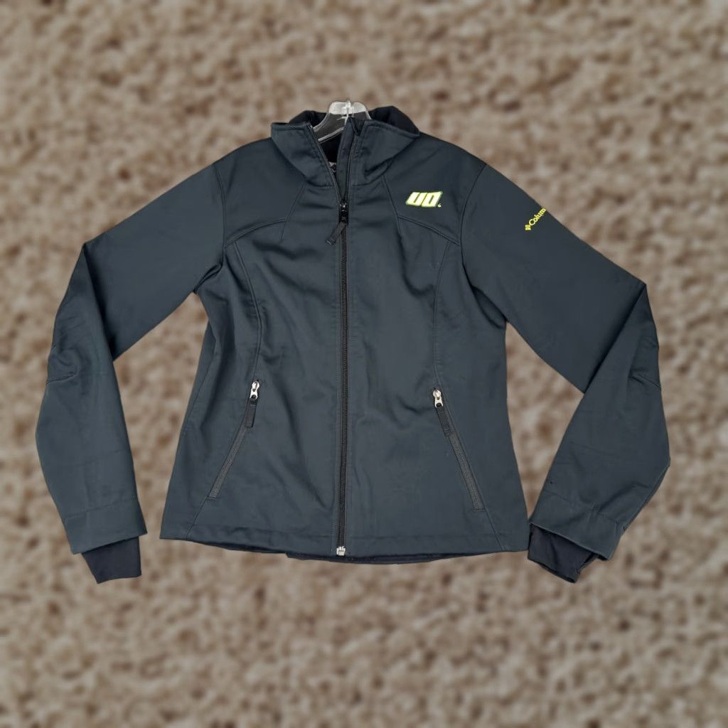 Vintage Columbia Jacket Womens Medium Black Full Zip Omni-Heat Oregon Ducks UD Polyester Size M / US 6-8 / IT 42-44 - 1 Thumbnail