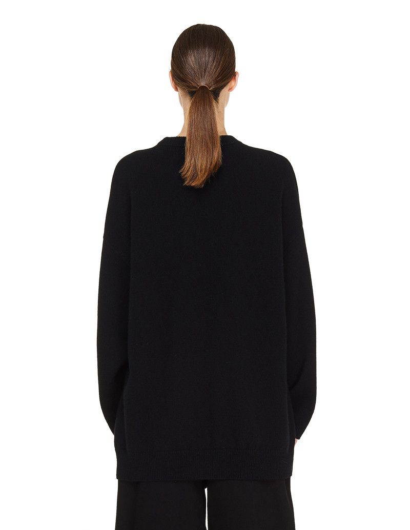 Balenciaga o1y0625 Logo Cashmere Blend Sweater in Black Size S / US 4 / IT 40 - 3 Thumbnail