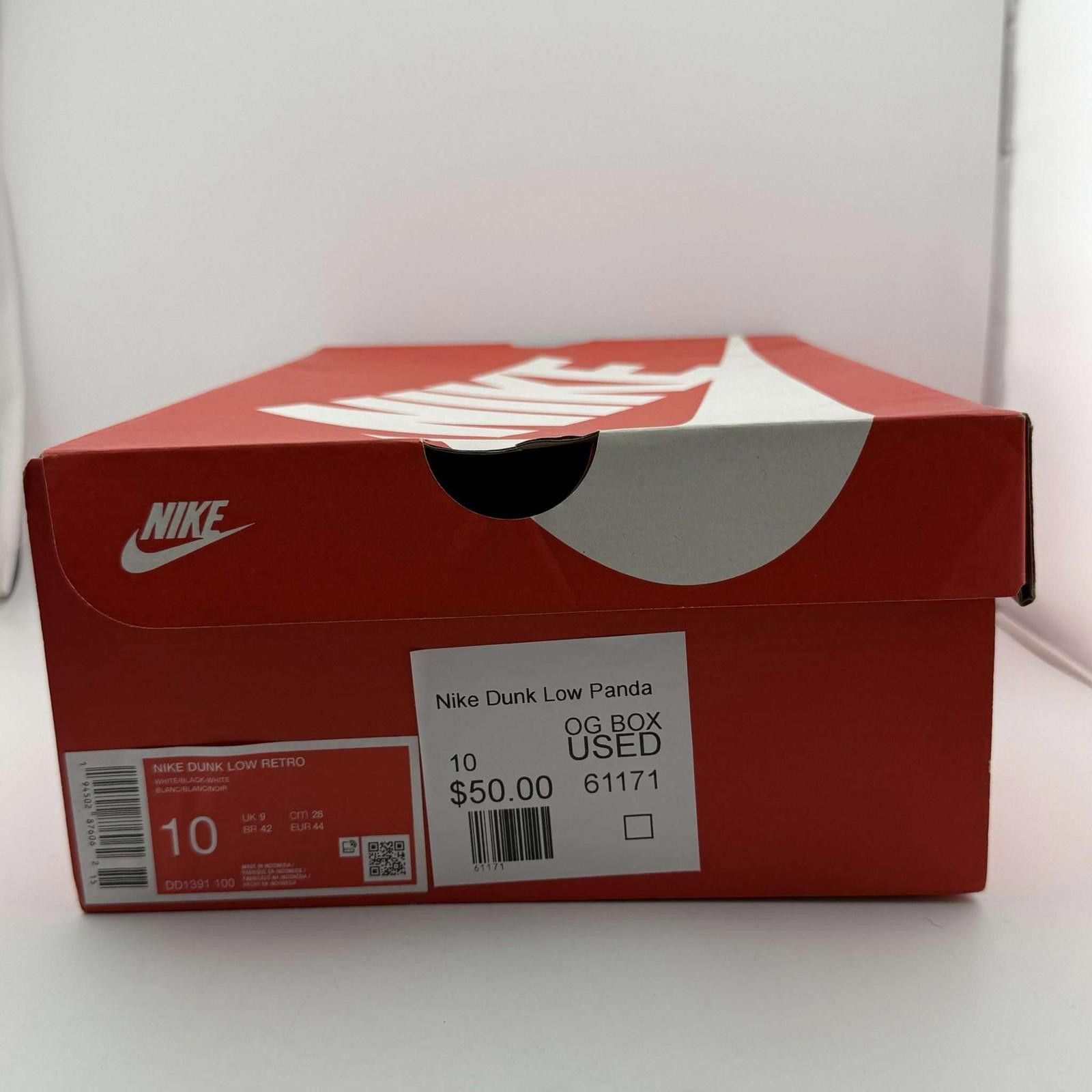 Nike Nike Dunk Low Panda OG Box Used 10 Size US 10 / EU 43 - 8 Thumbnail