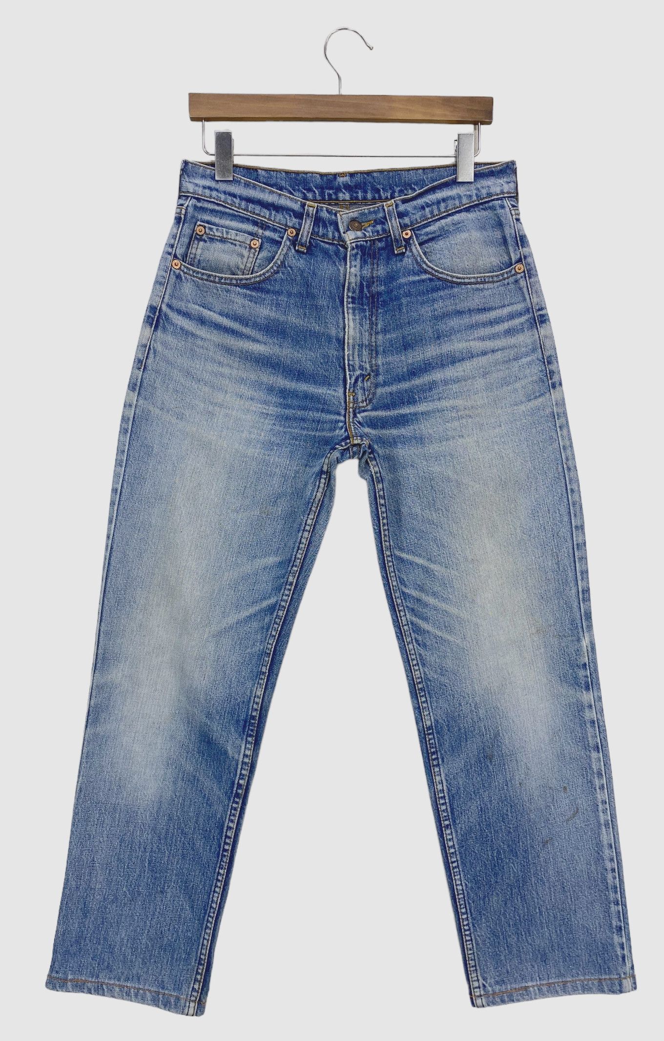 image of Distressed Denim x Levis Jeans Vintage Levis High Waisted Jeans in Blue, Men's (Size 30)