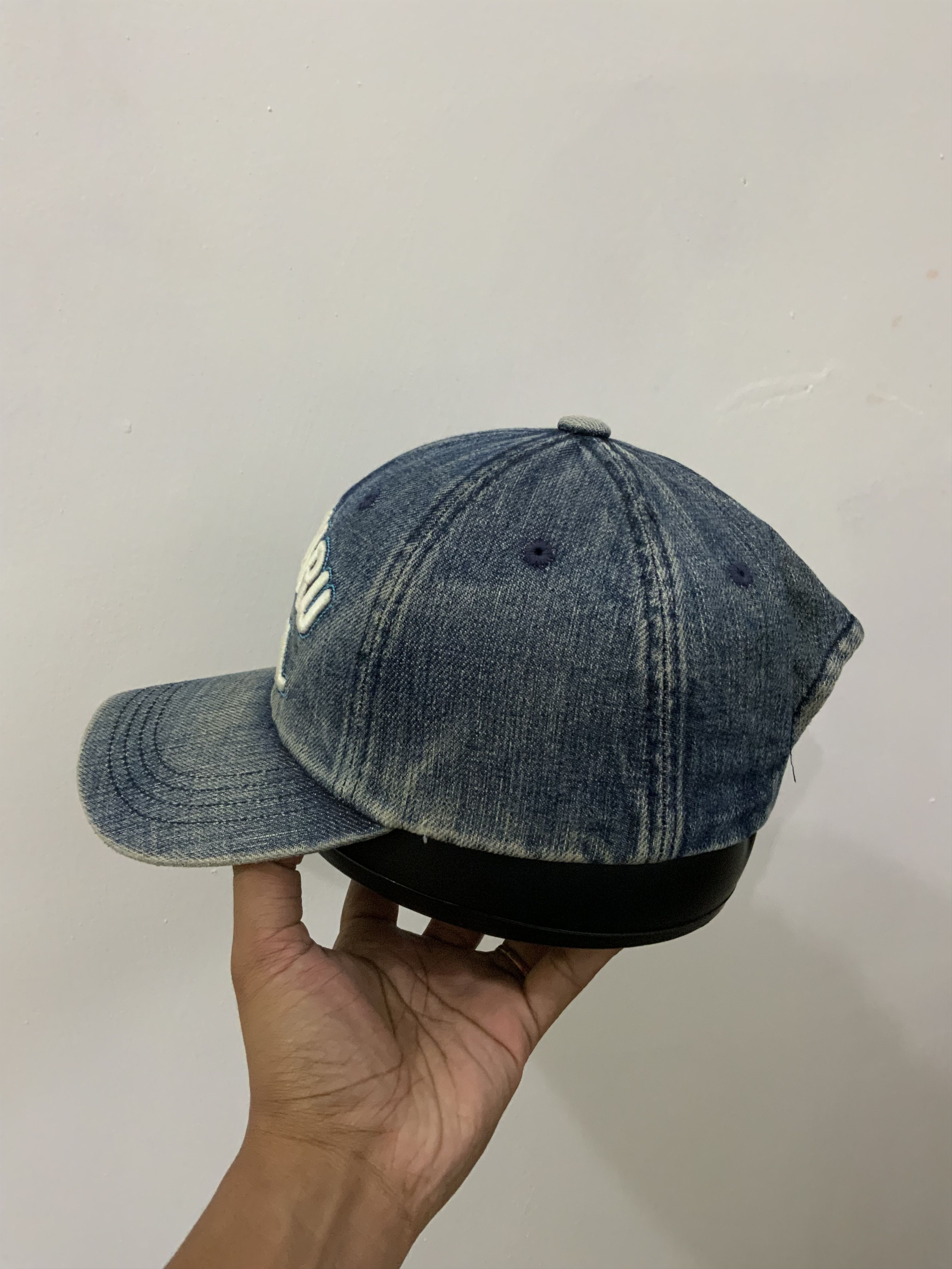 Japanese Brand Bluemaru Casual Denim Light Wash Hat Cap Size ONE SIZE - 3 Thumbnail