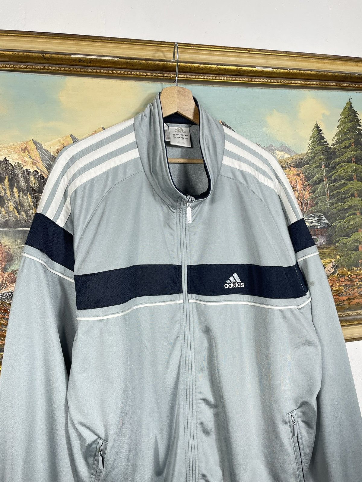 Adidas × Vintage Adidas Retro 00s Loose Boxy Windbreaker Jacket Skate Rap Size US XL / EU 56 / 4 - 4 Thumbnail