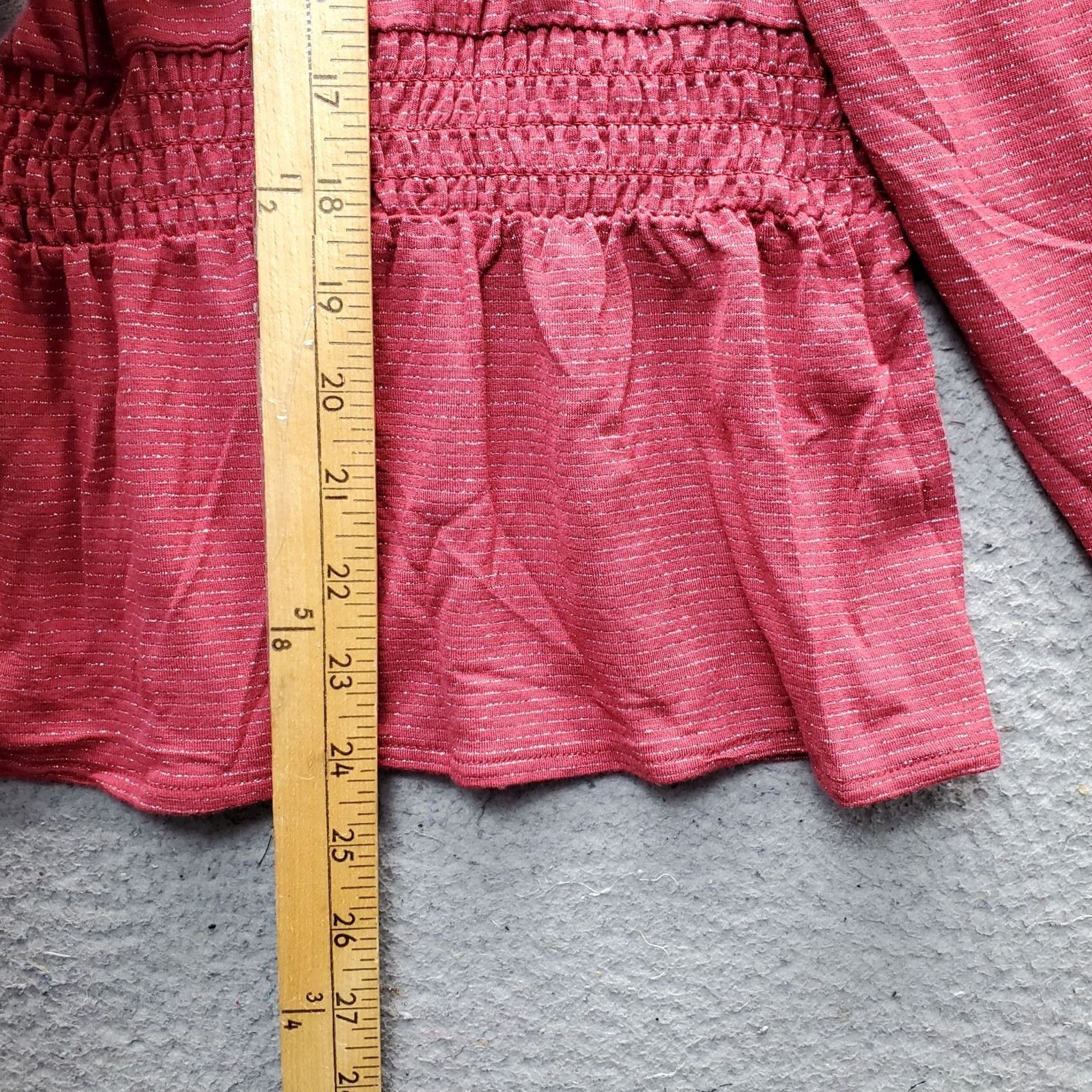 Vintage LC Lauren Conrad Blouse Top Womens XL Mult-striped Peplum-Hem Smocked Waist Shirt Size XL / US 12-14 / IT 48-50 - 3 Thumbnail