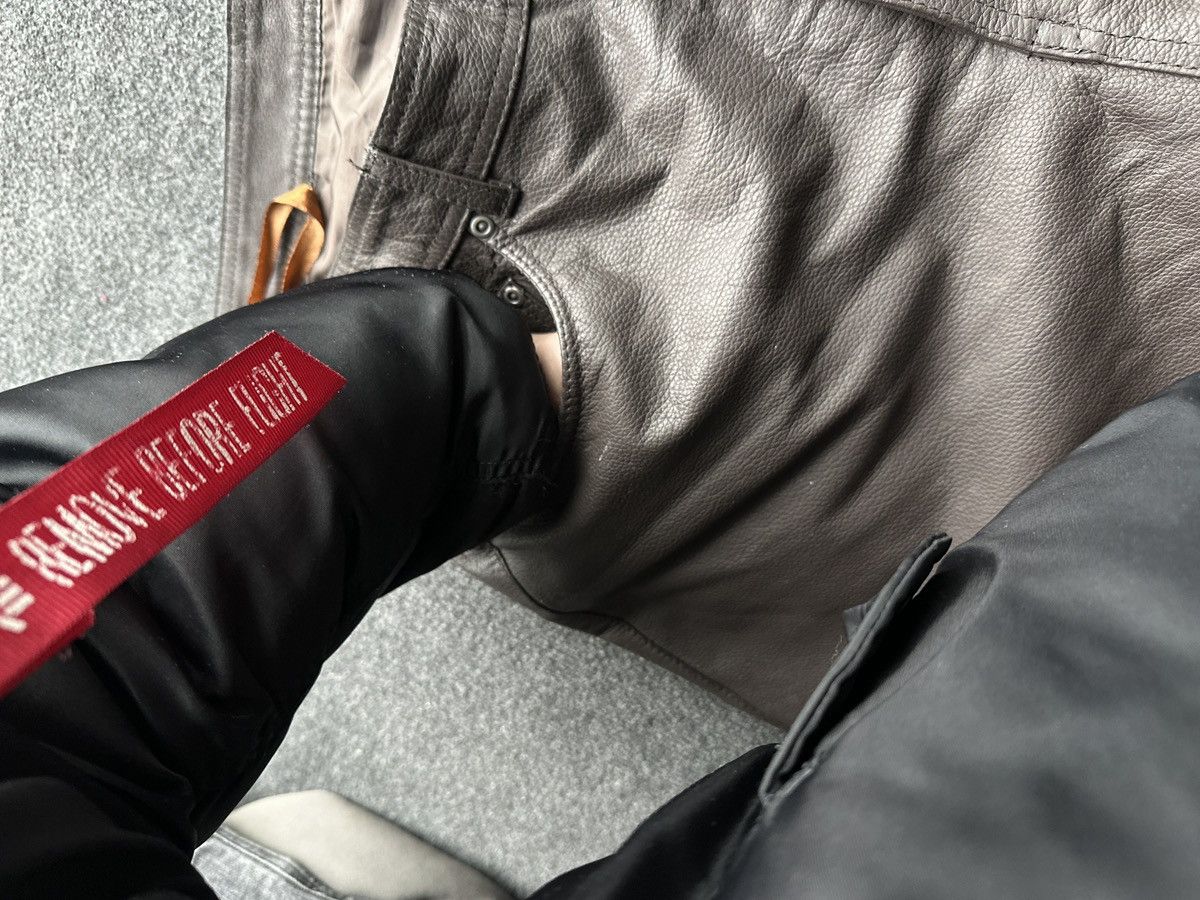 Other 🚨GRAIL MEN LEATHER PANTS Y2K WESTERN MOTORCYCLE Size US 41 - 12 Thumbnail