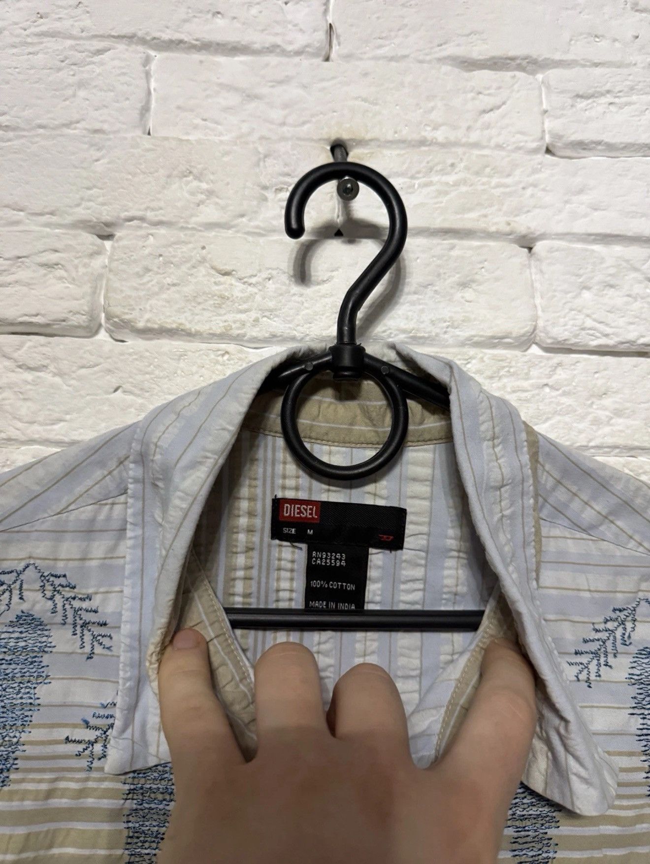 Diesel Vintage Diesel Avant Garde Shirt Y2K Embroidered Logos Sz M Size US M / EU 48-50 / 2 - 4 Thumbnail