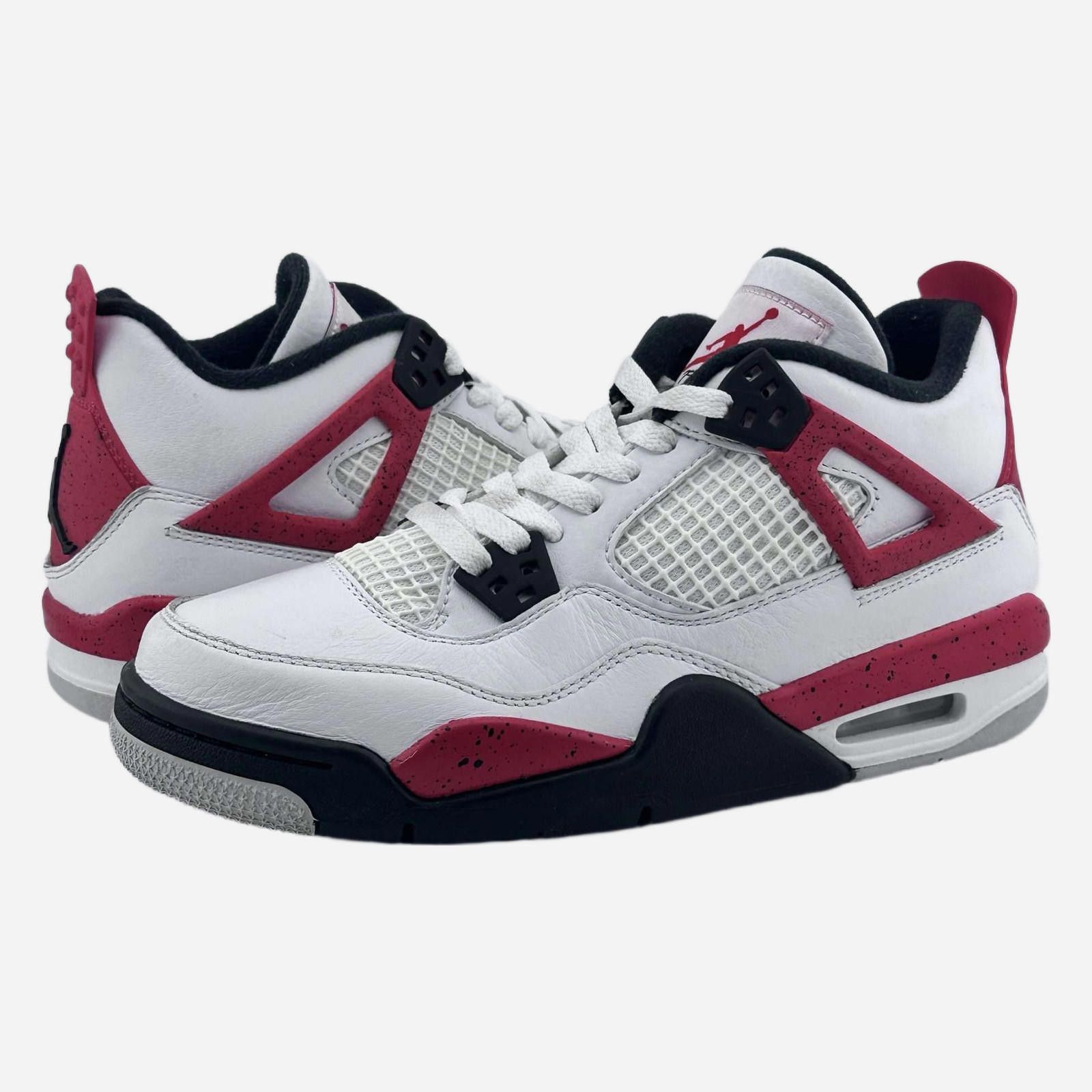Jordan Brand Air Jordan 4 Retro GS White Fire Red Black 5Y Used OG Box Size US 5 / EU 37 - 1 Thumbnail