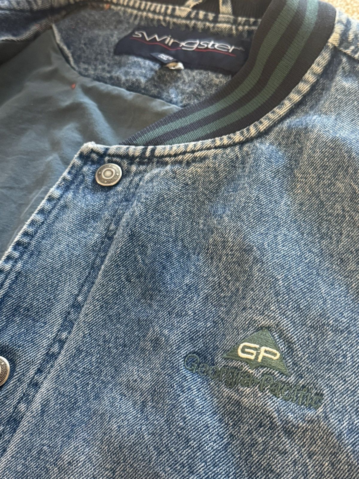 Swingster Georgia Pacific Denim Bomber Size US XL / EU 56 / 4 - 2 Thumbnail