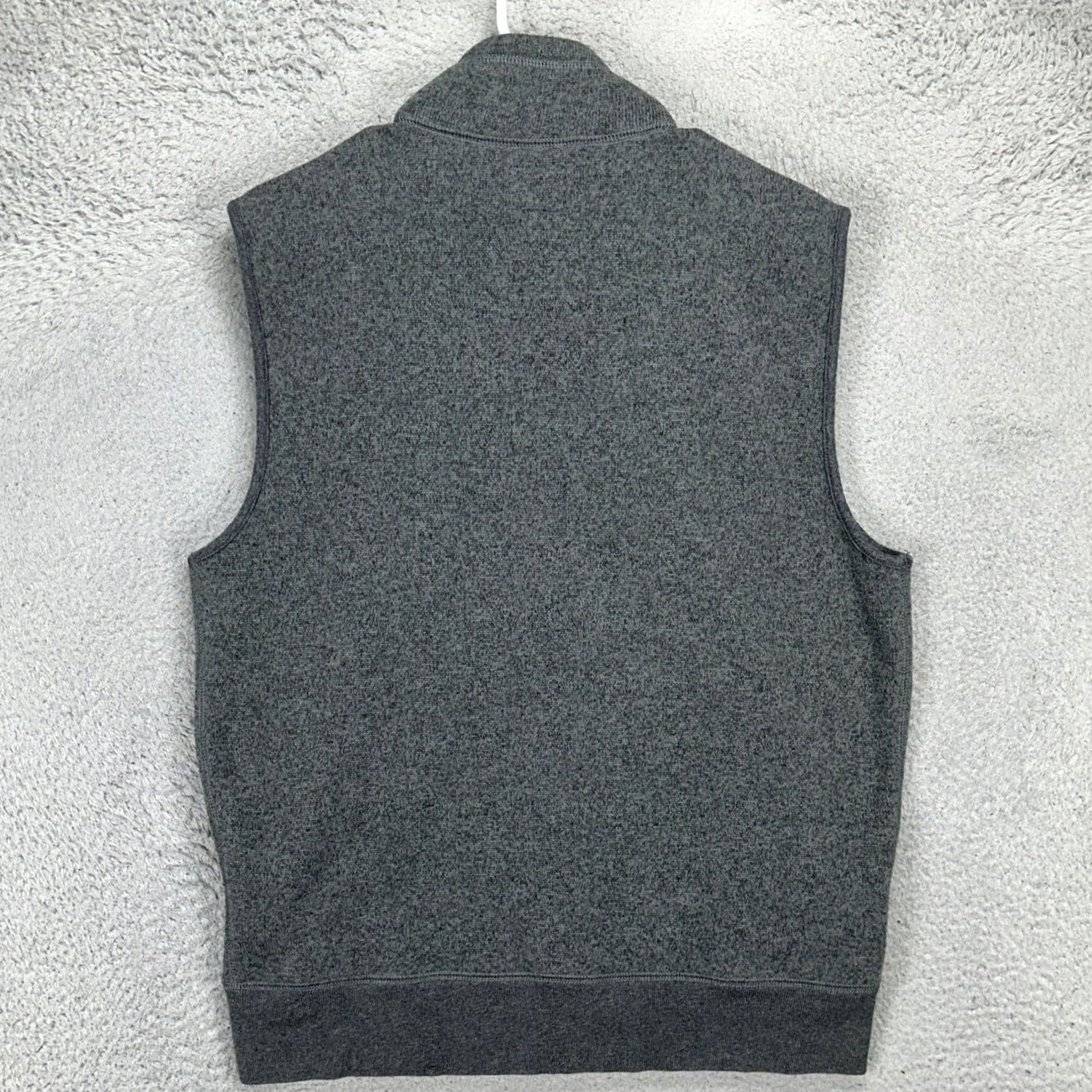 J.Crew J.CREW Mens Vest Full Zip Fleece Mock Neck Gray Outdoor Casual Walking Pocket Size M Size US M / EU 48-50 / 2 - 3 Thumbnail
