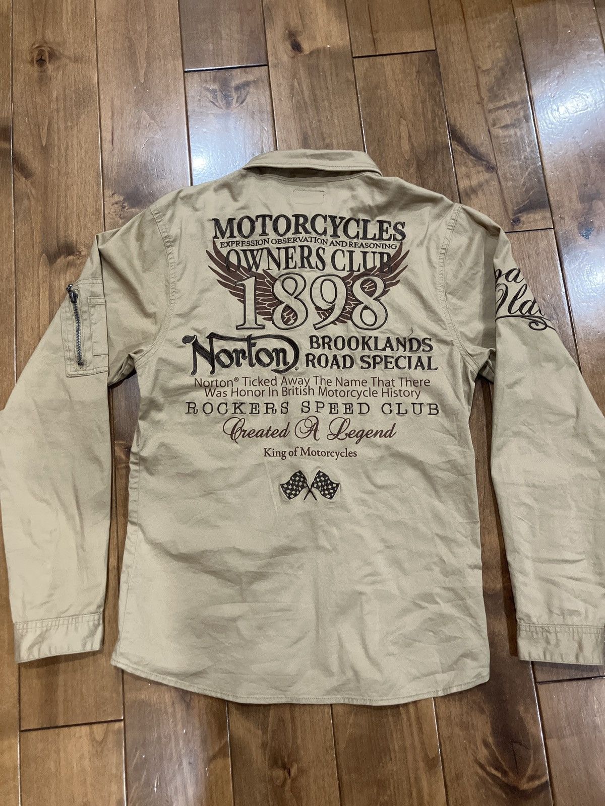 Norton Vintage NORTON motorcycle long sleeve button up Size US M / EU 48-50 / 2 - 1 Thumbnail