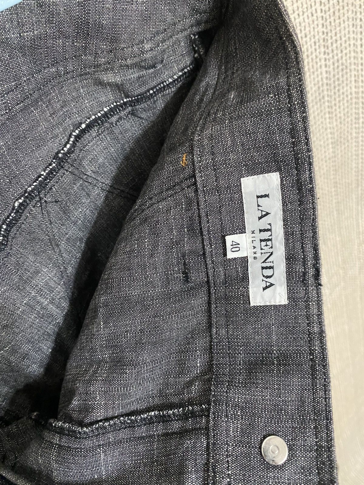 Japanese Brand LA TENDA WAXED BLACK BOOTCUT DENIM NICE DESIGN VERY RARE Size 31" - 11 Thumbnail