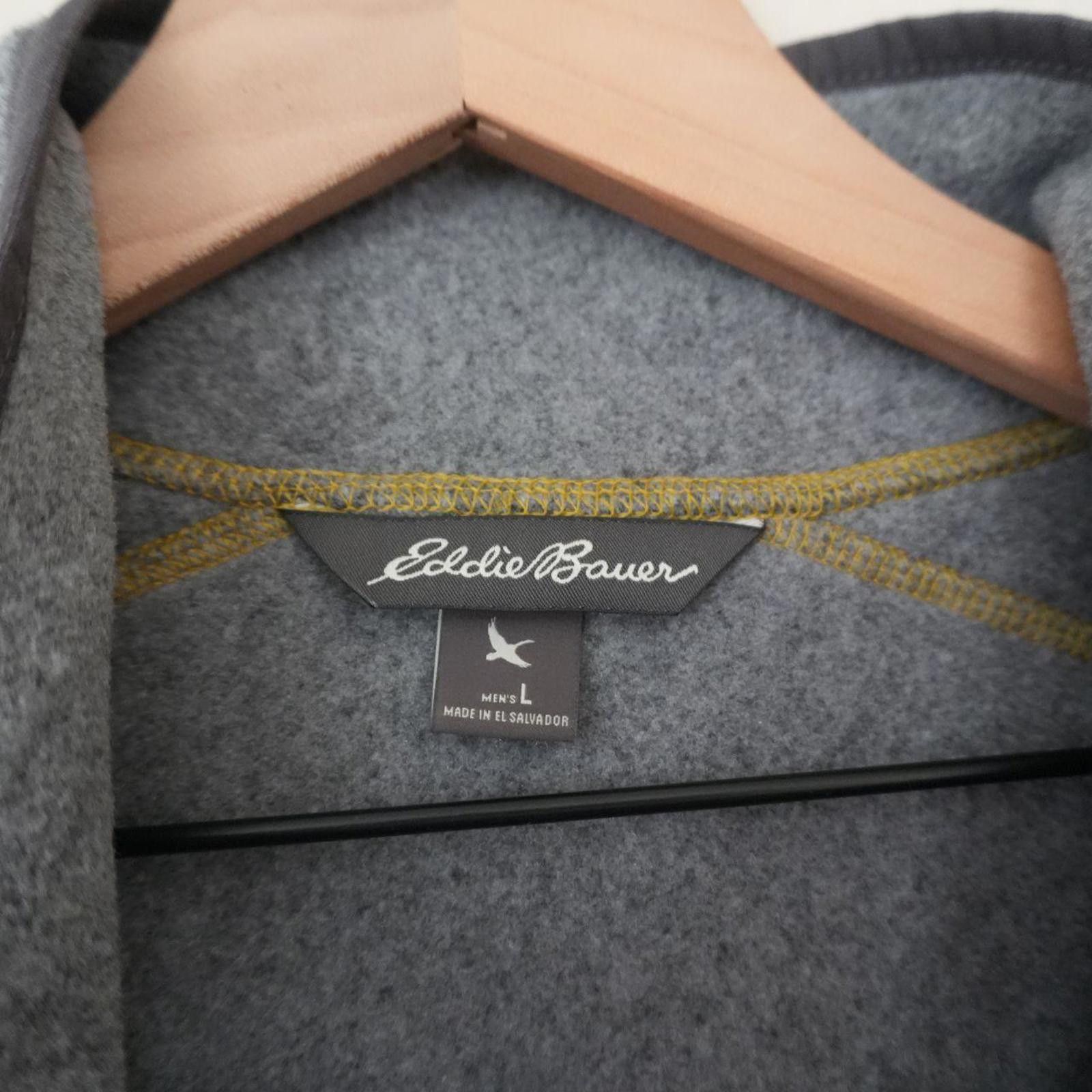Eddie Bauer Eddie Bauer Vest Men's L Grey Yellow Trim Polartec Size US L / EU 52-54 / 3 - 5 Thumbnail