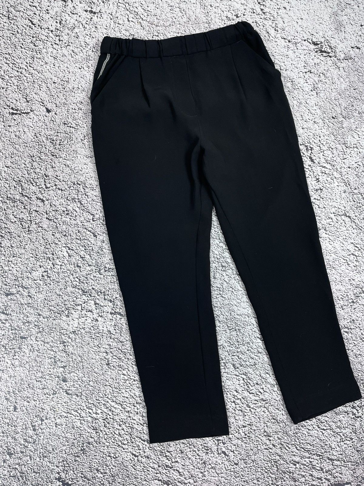Brunello Cucinelli Brunello Cucinelli Monili Trim Cropped Trousers Black IT 38 Size 26" / US 2 / IT 38 - 3 Thumbnail