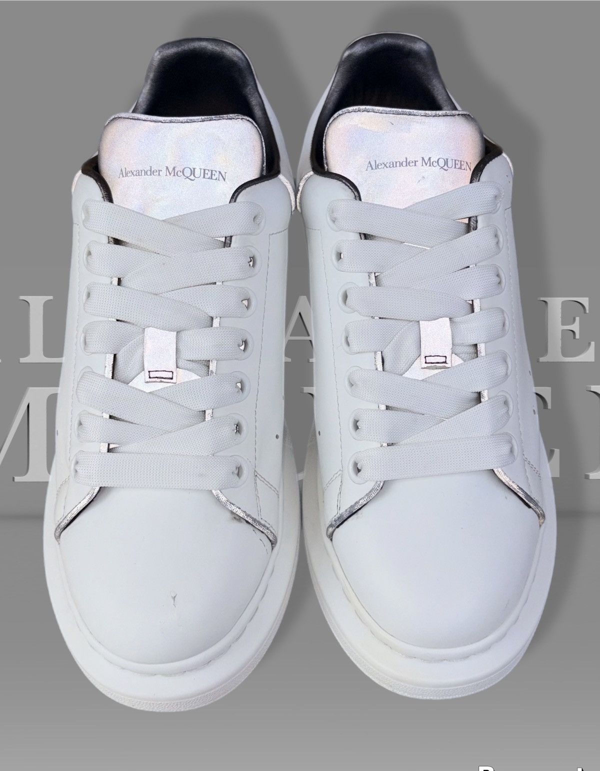 Alexander McQueen Alexander McQueen Oversized White Leather Sneakers Low Top Size US 9 / IT 39 - 7 Thumbnail