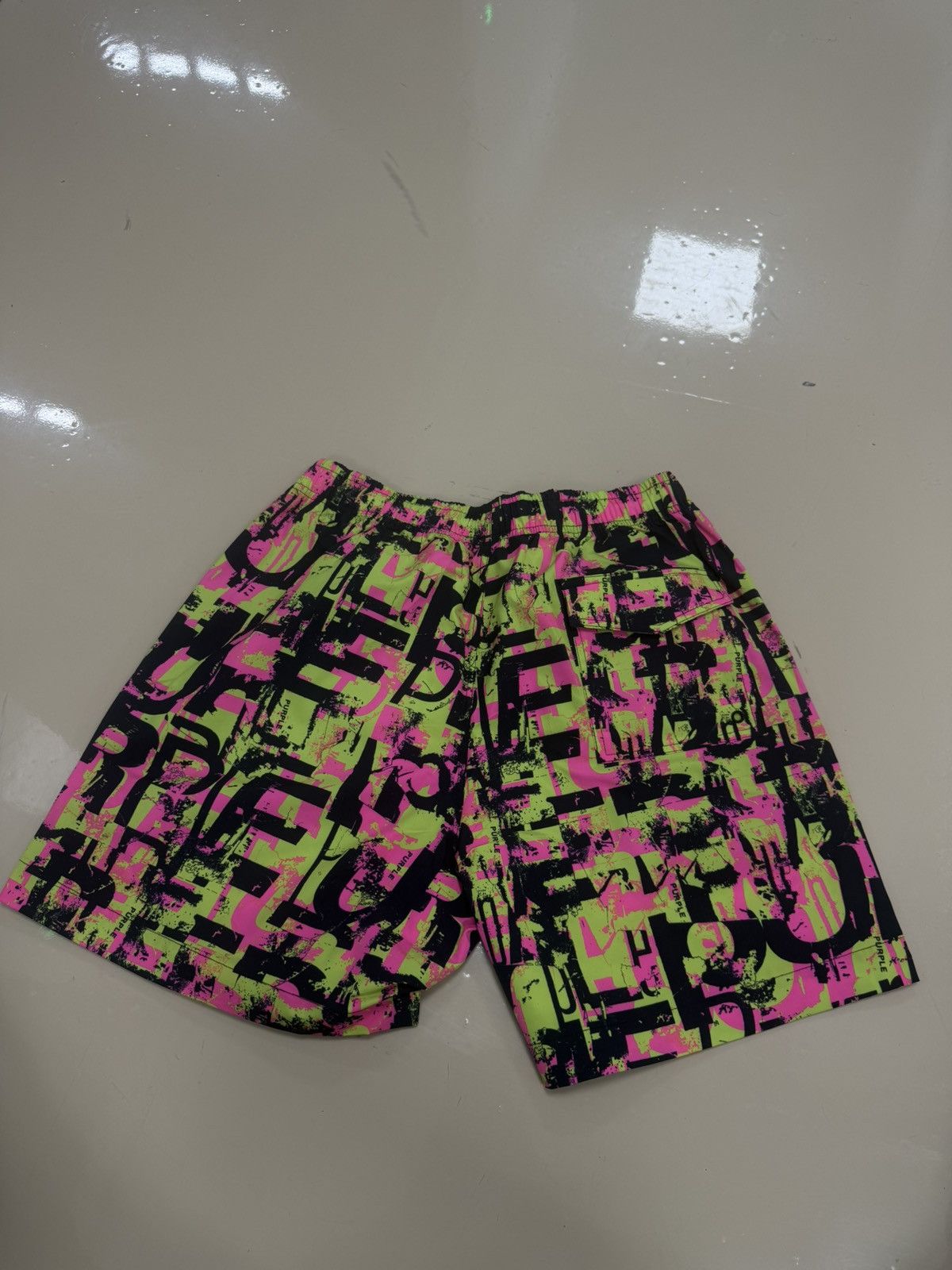 Purple Brand Purple Brand Pink Lime Multilogo Swimshorts Size US 32 / EU 48 - 5 Thumbnail