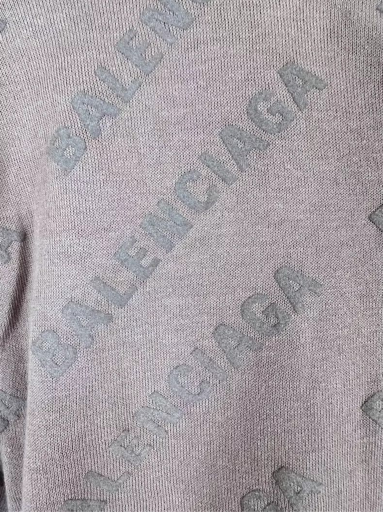 Balenciaga Full printed logo barrage knitted short sleeve