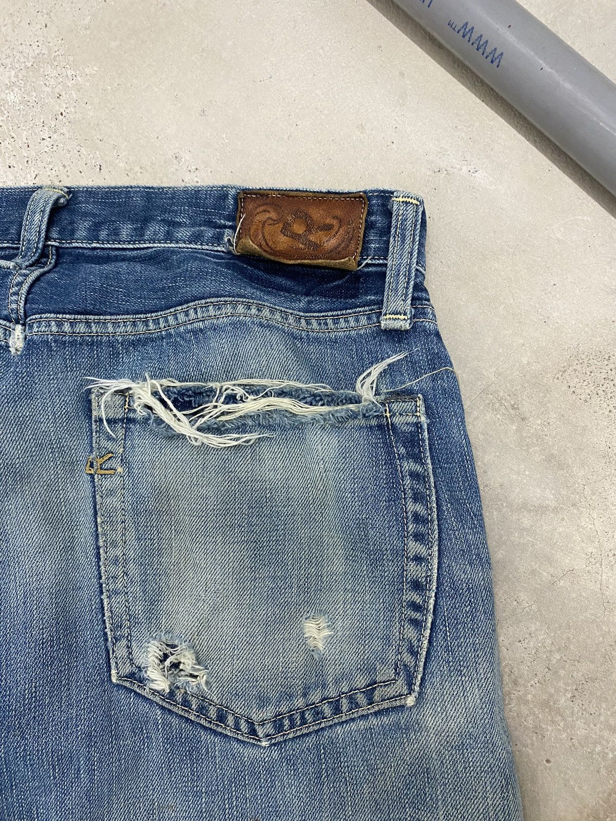 45rpm × Japanese Brand Vintage 45 RPM Archive Japan Jeans Light Mud Dirty Washed Size US 31 - 13 Thumbnail
